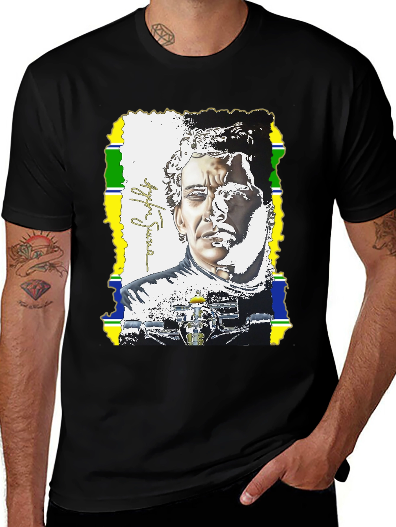Ayrton Senna T-Shirt - Black