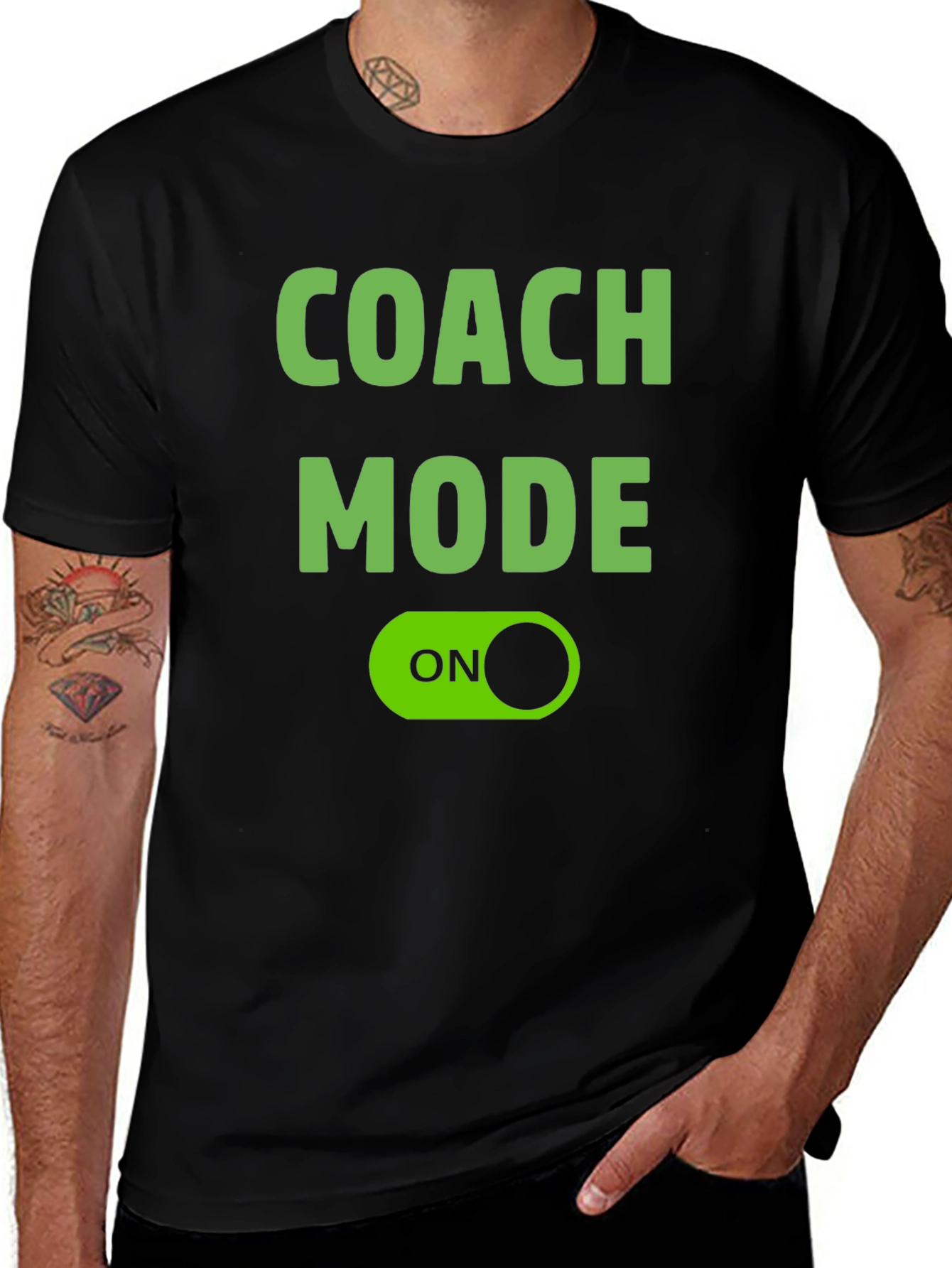 Variant 6 of Coach Mode ON Black T-Shirt