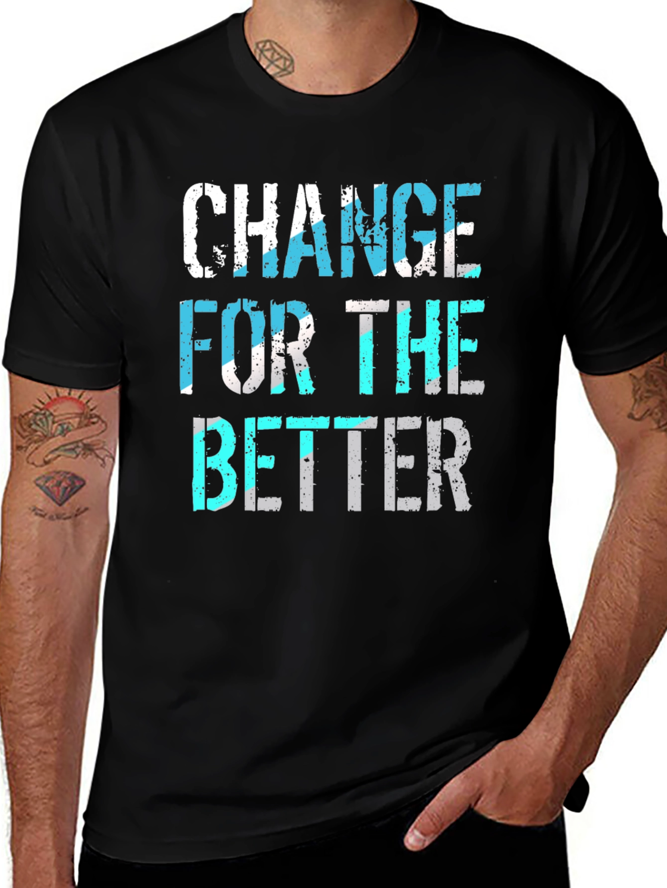 Variant 22 of Change For The Better Graphic Print Men's T-Shirt