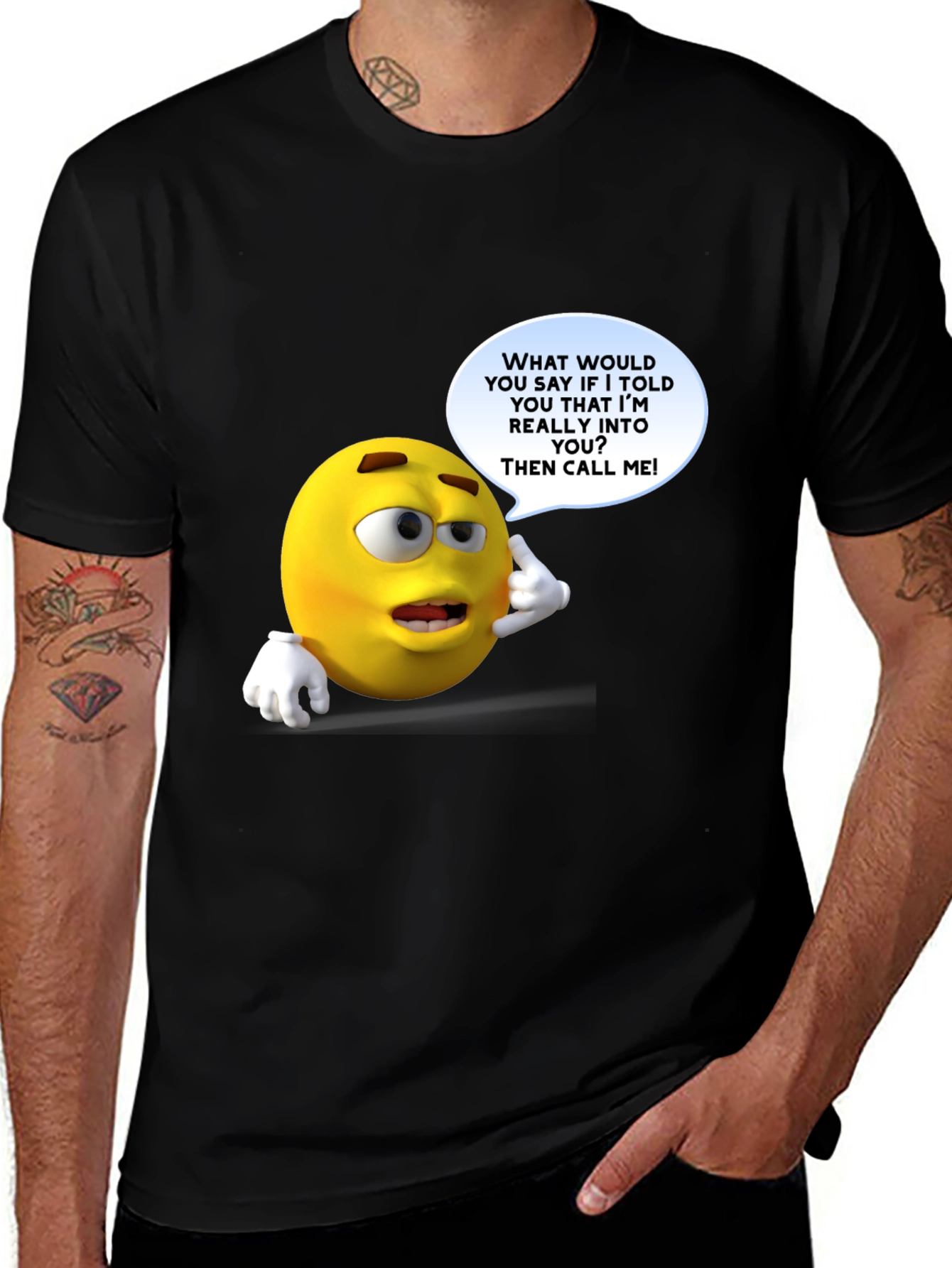 Variant 16 of Emoji T-Shirt: Call Me!