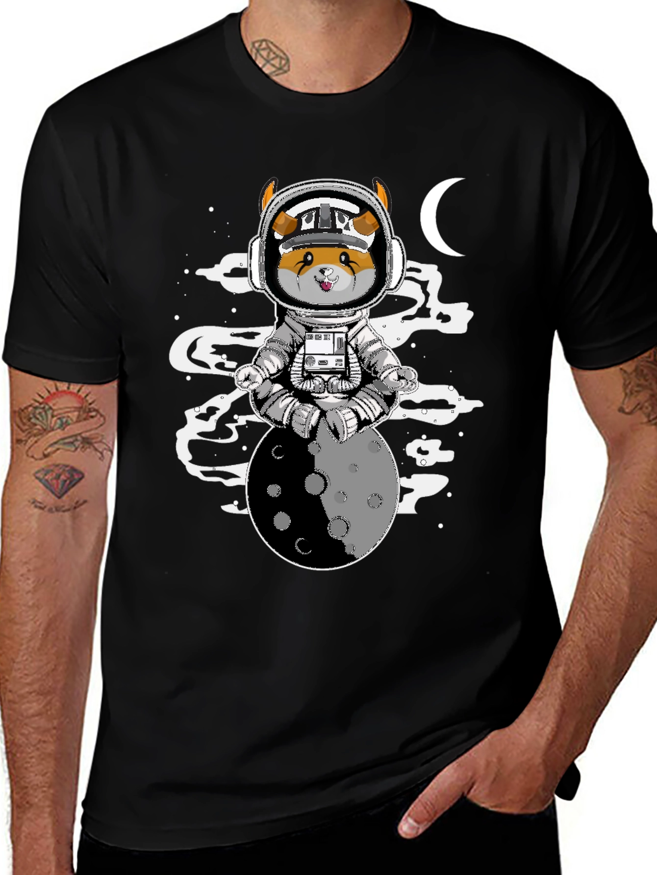 Variant 12 of Astronaut Dog on the Moon T-Shirt