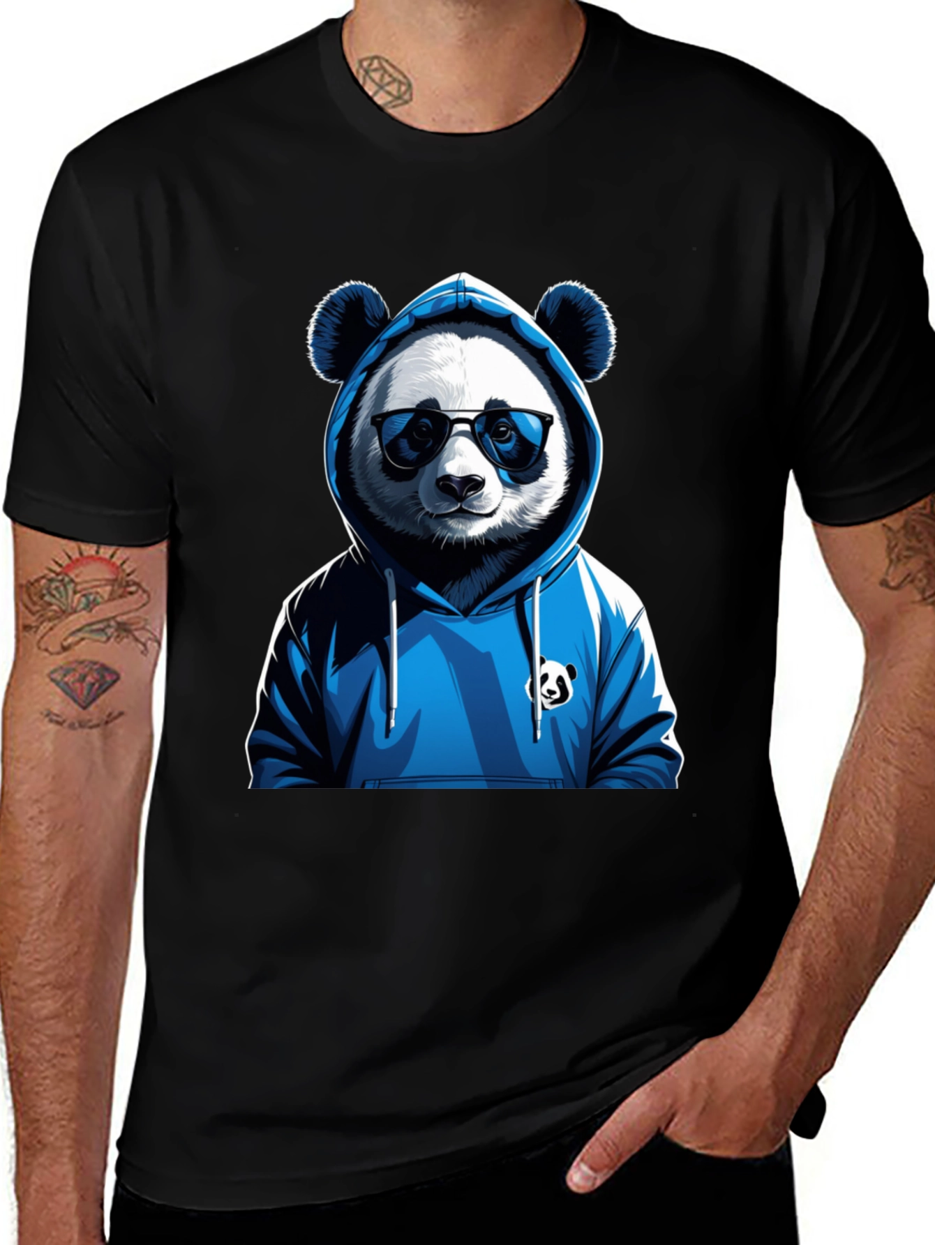 Variant 14 of Cool Panda Hoodie Graphic T-Shirt