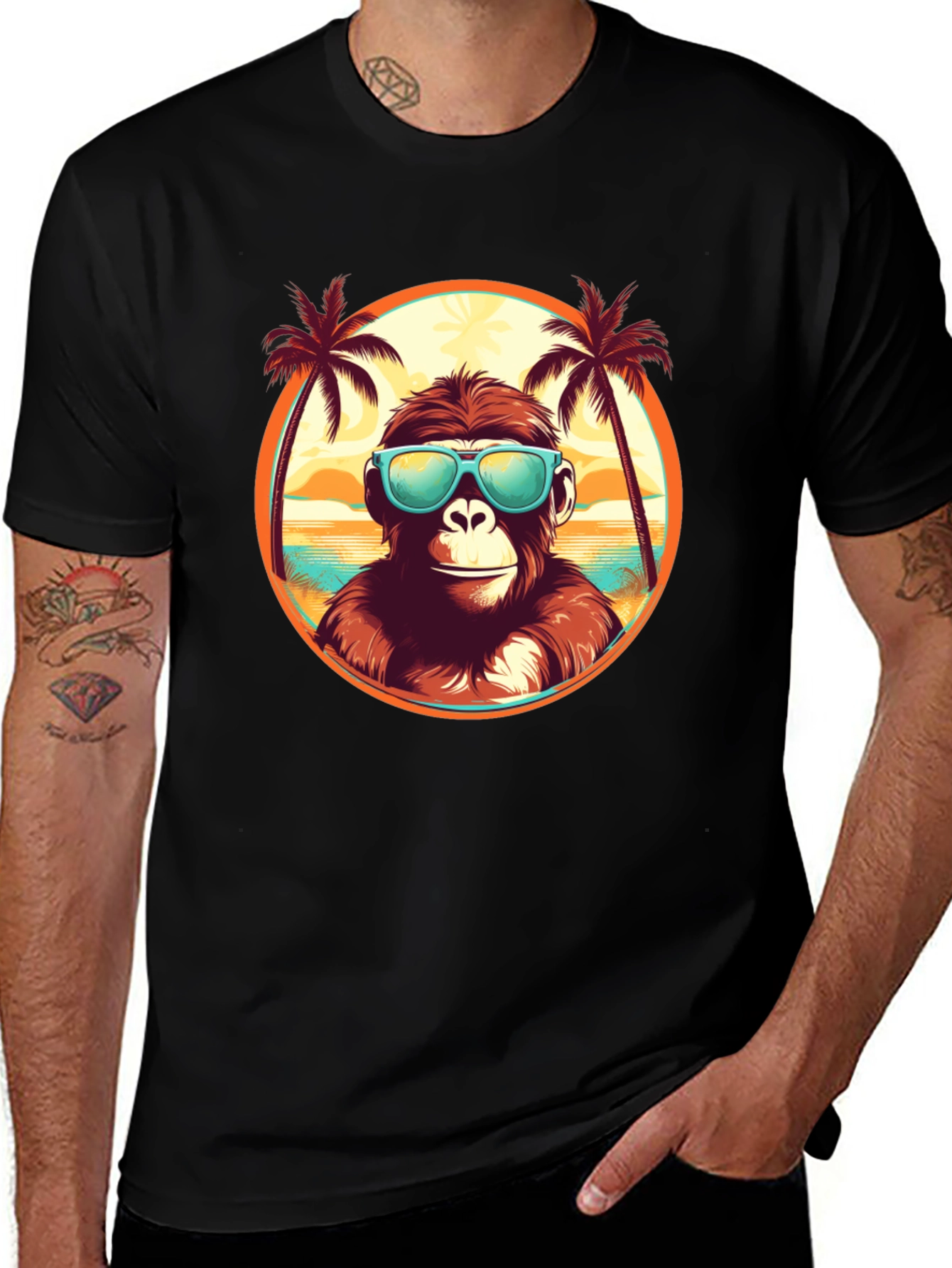 Variant 30 of Cool Monkey Beach Vibes T-Shirt