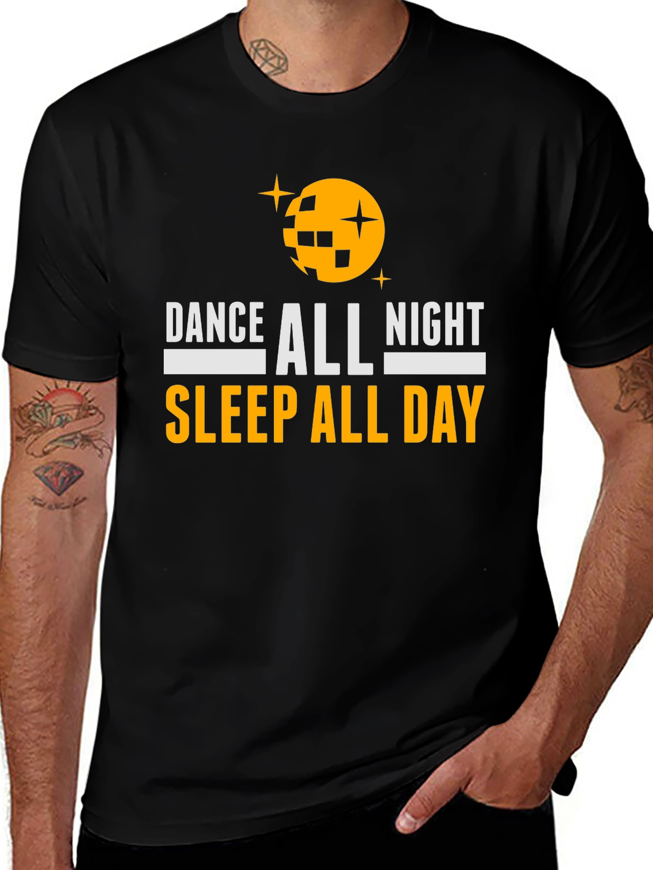Variant 20 of Dance All Night Sleep All Day Graphic Tee