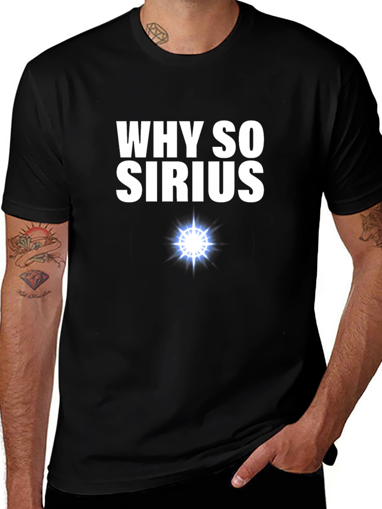 Variant 18 of Why So Sirius Graphic Tee - Black