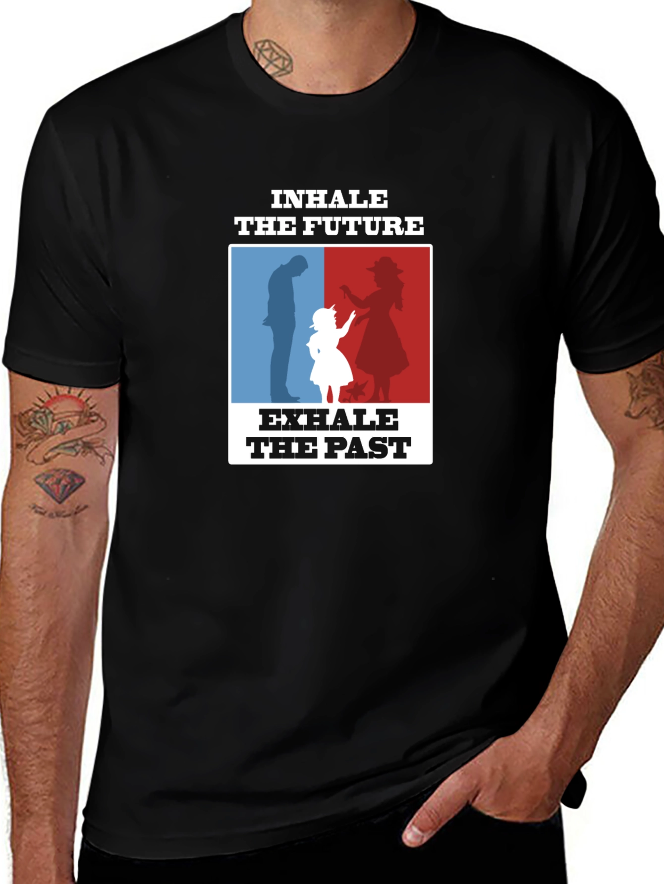Variant 28 of Inhale the Future, Exhale the Past Graphic T-Shirt