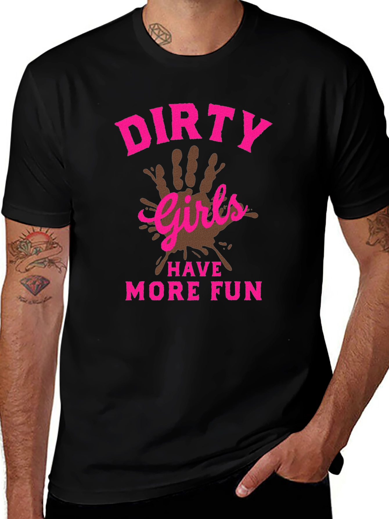 Variant 16 of Dirty Girls Have More Fun Black T-Shirt