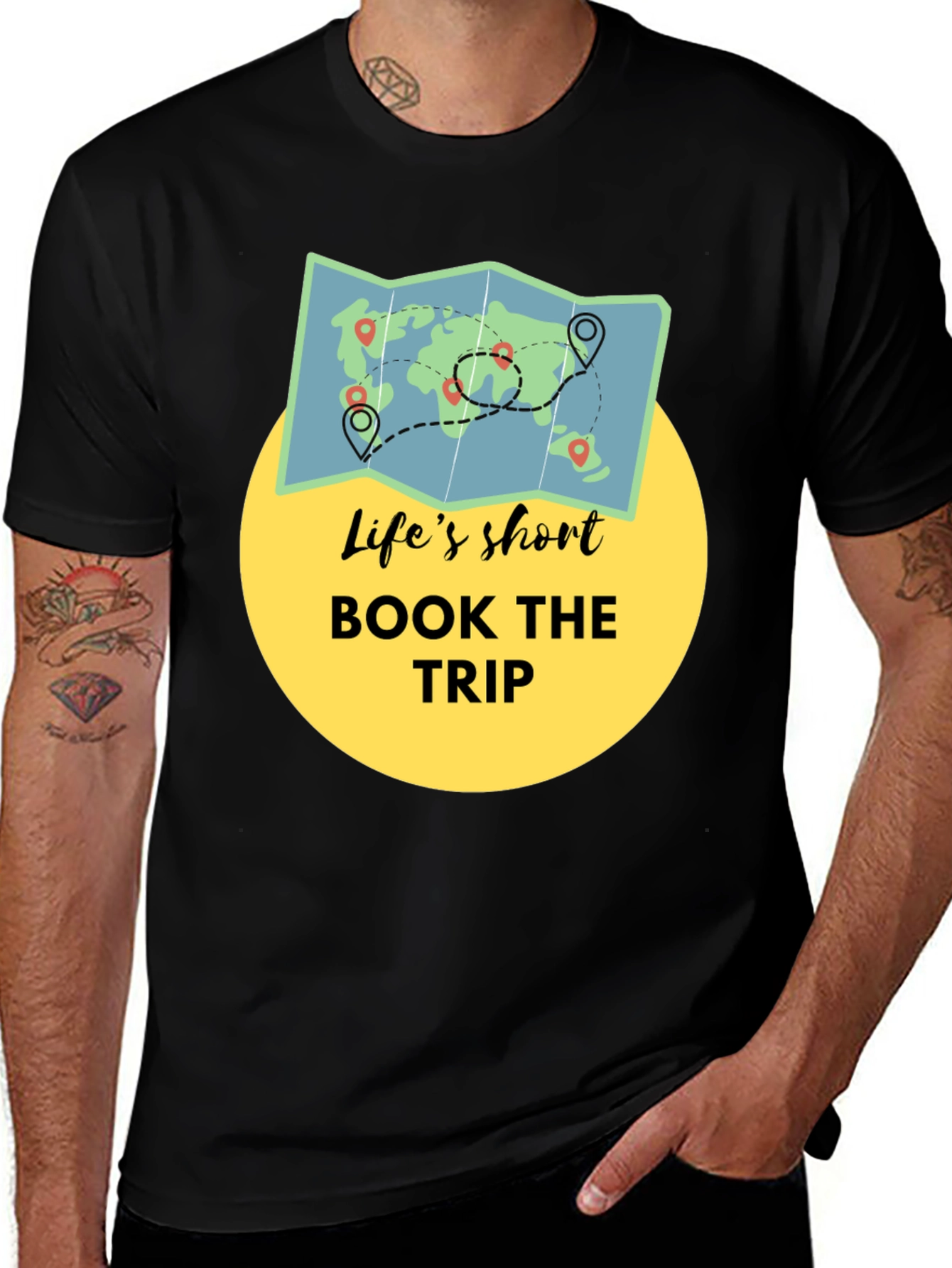 Variant 4 of Life's Short, Book The Trip T-Shirt