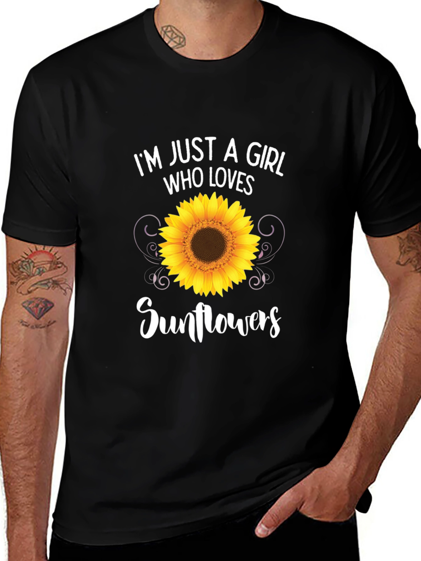 Variant 14 of I'm Just a Girl Who Loves Sunflowers T-Shirt