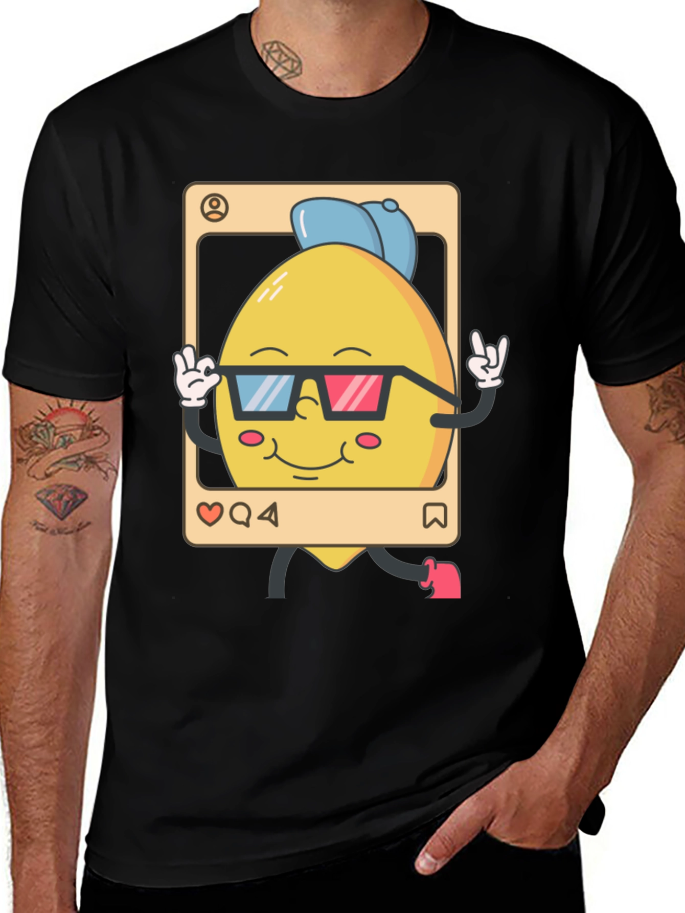 Variant 16 of Cool Lemon Cartoon Graphic T-Shirt