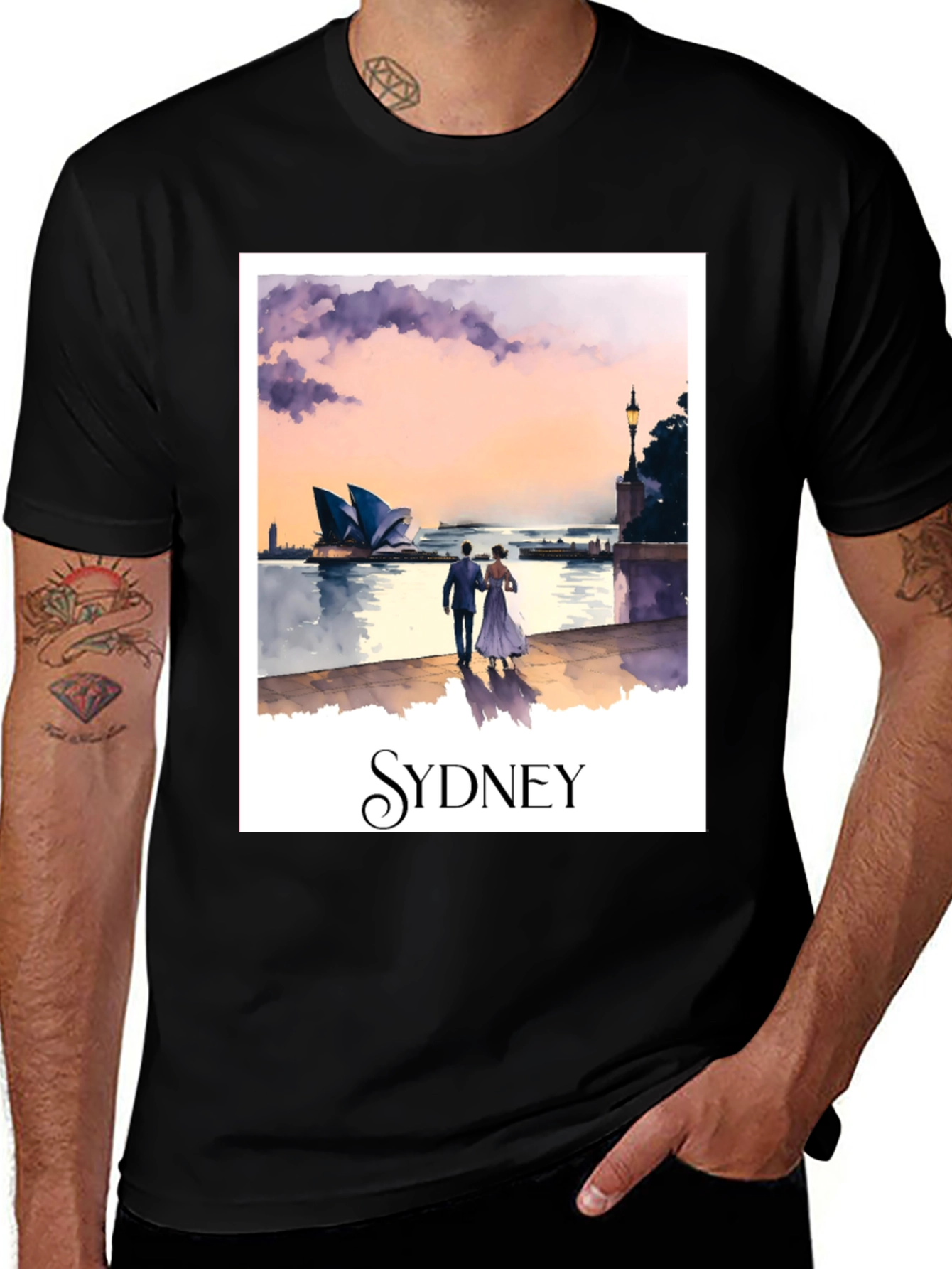 Sydney Opera House Watercolor Graphic Tee