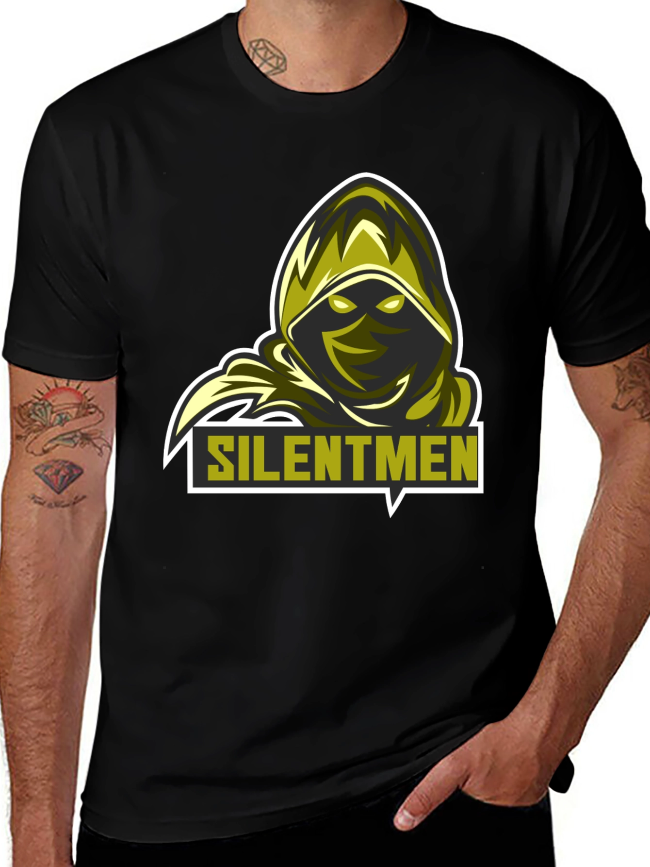 Variant 12 of Silentmen Graphic Tee - Men's Black T-Shirt