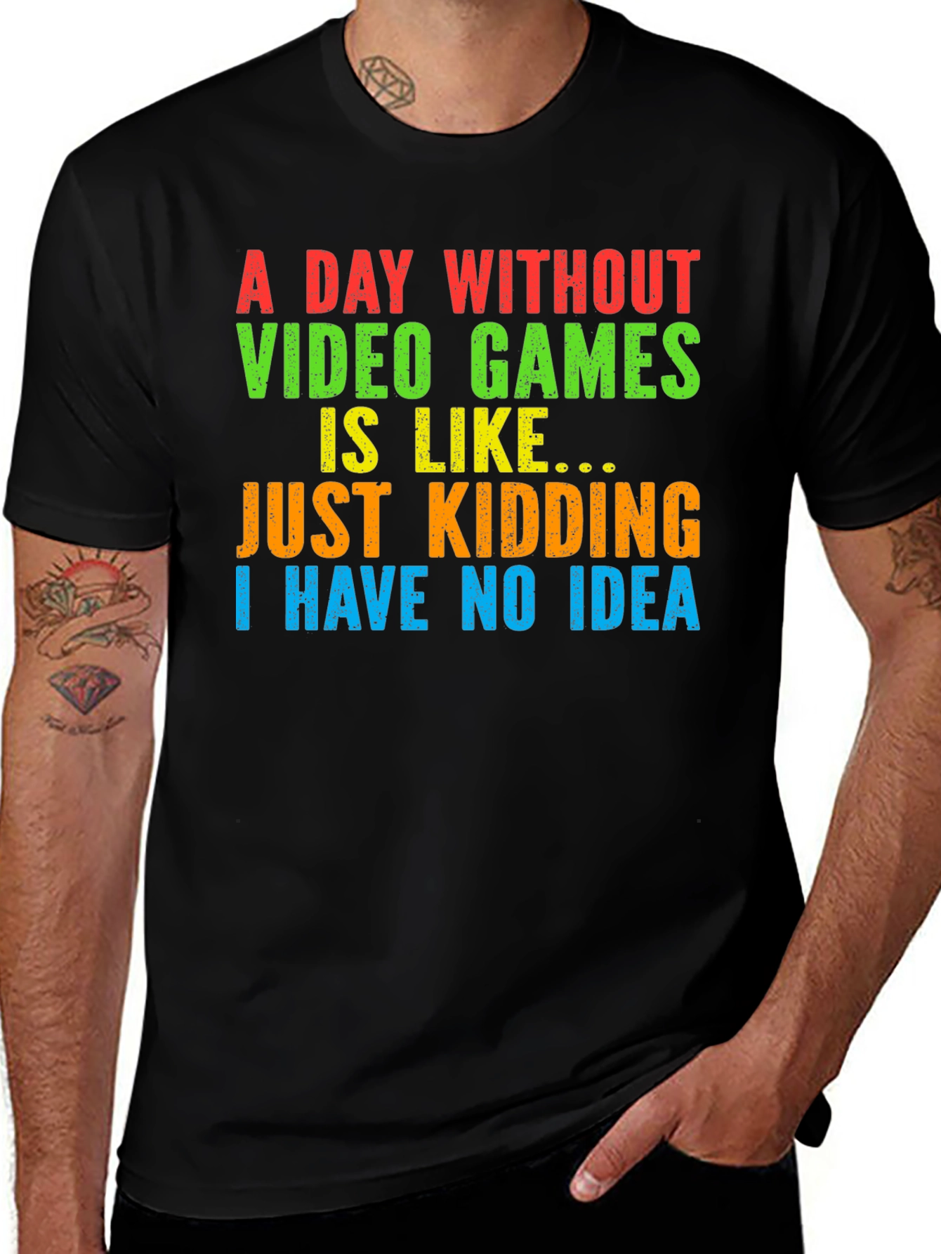 Variant 28 of A Day Without Video Games T-Shirt - Funny Gamer Tee
