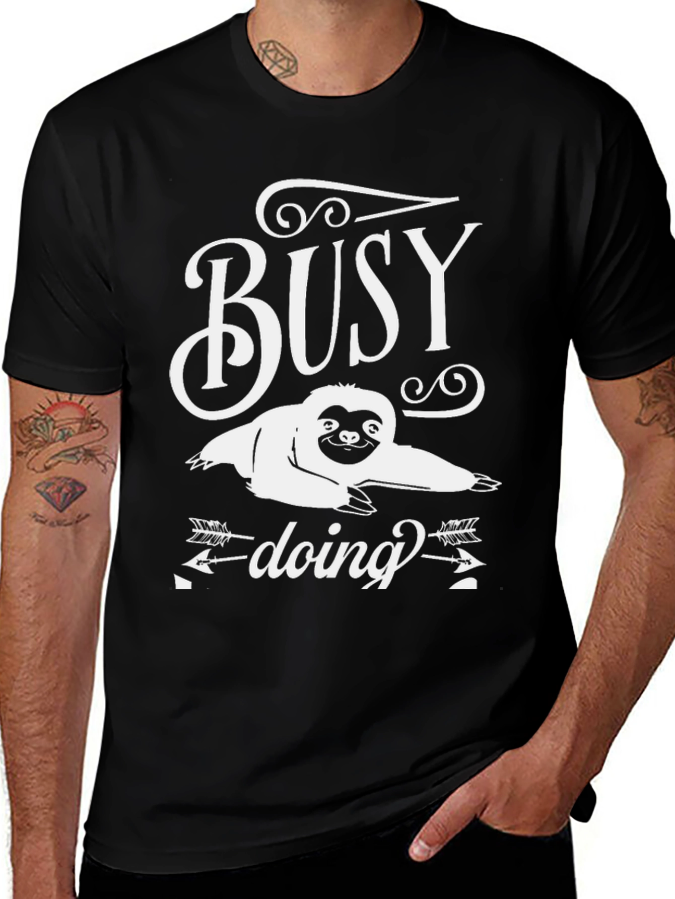 Variant 3 of Busy Doing Nothing Sloth Graphic Tee