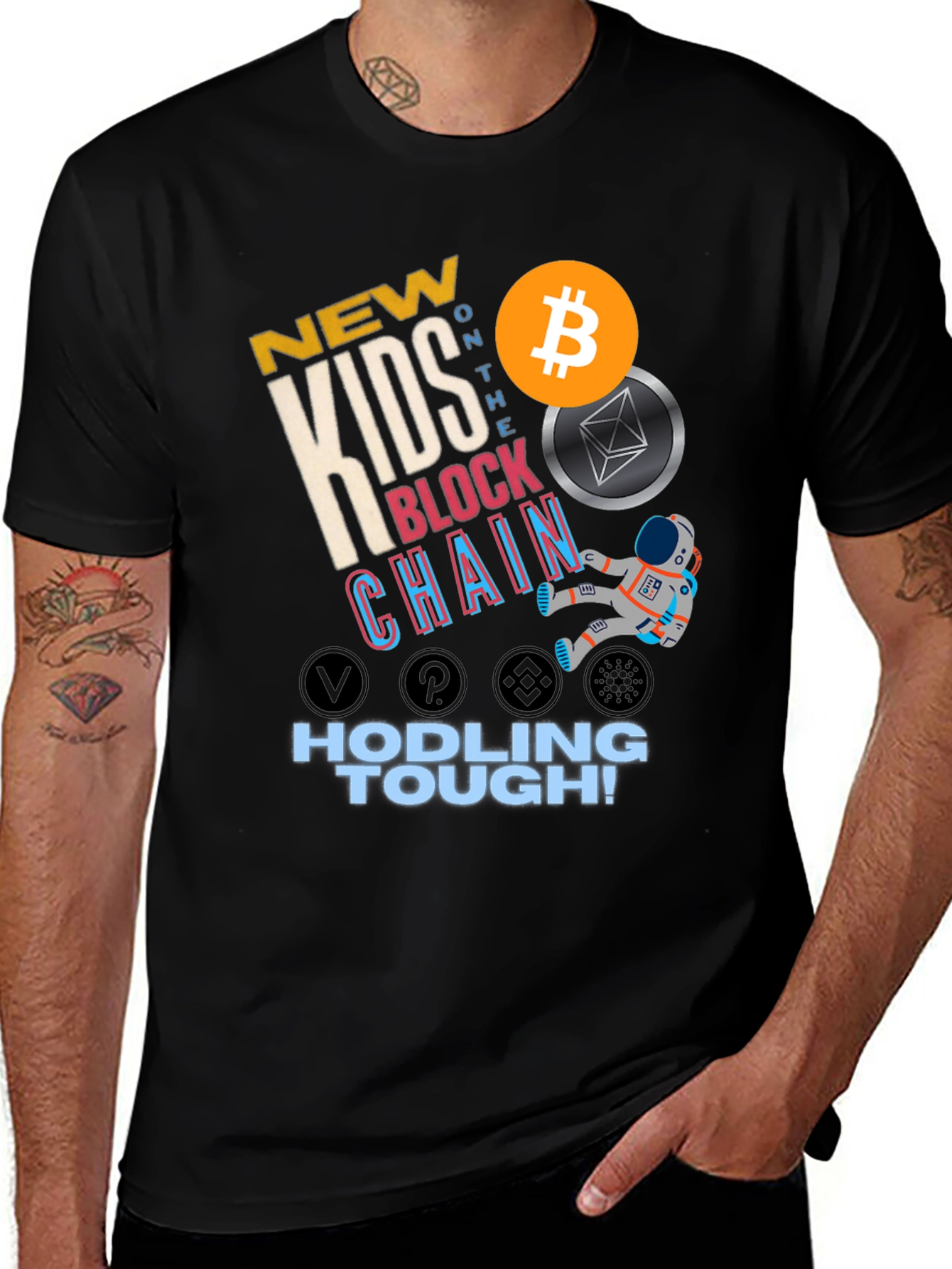 New Kids Block Chain T-Shirt - Hodling Tough!