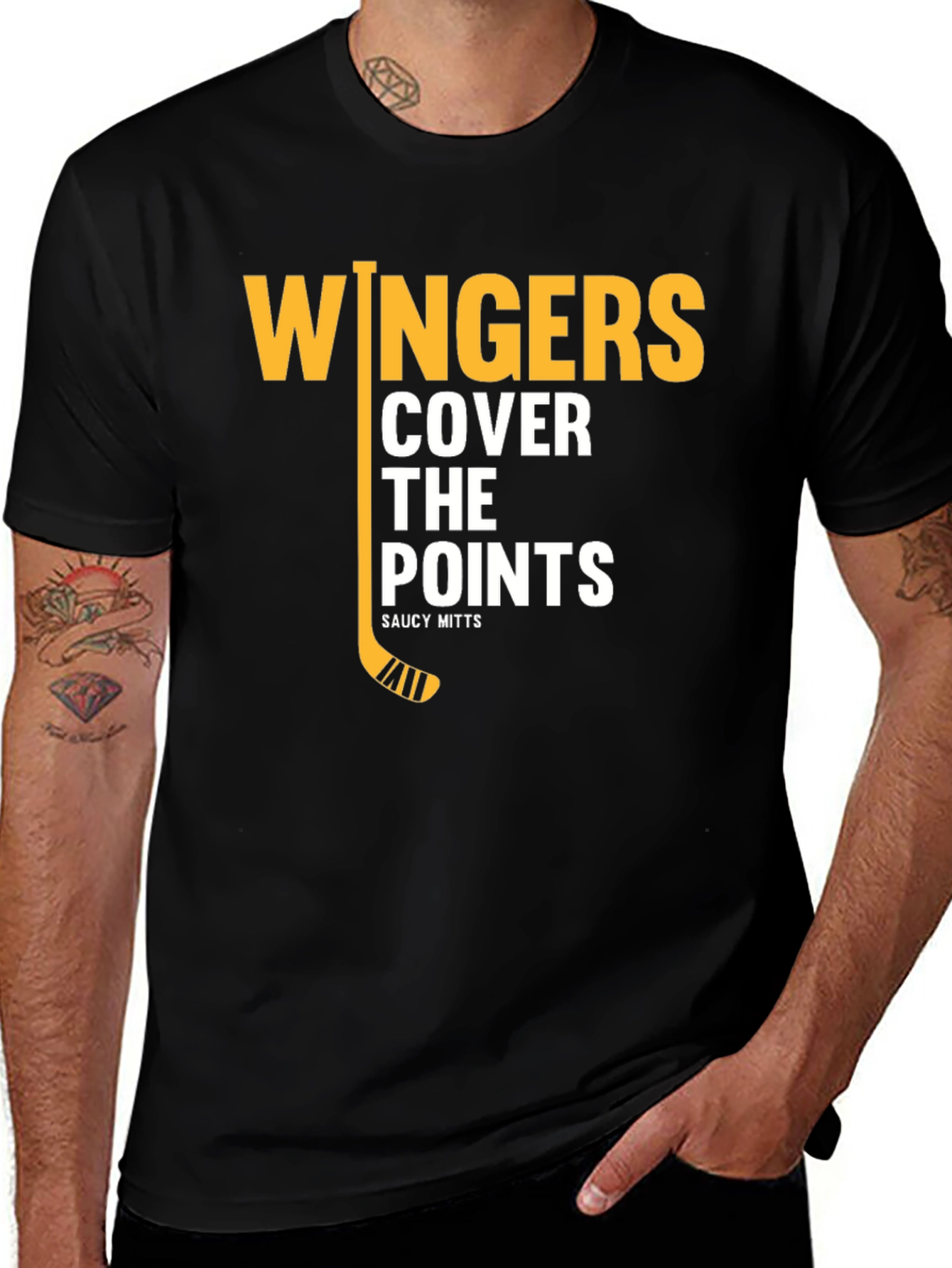 Variant 5 of Wingers Cover The Points Black T-Shirt
