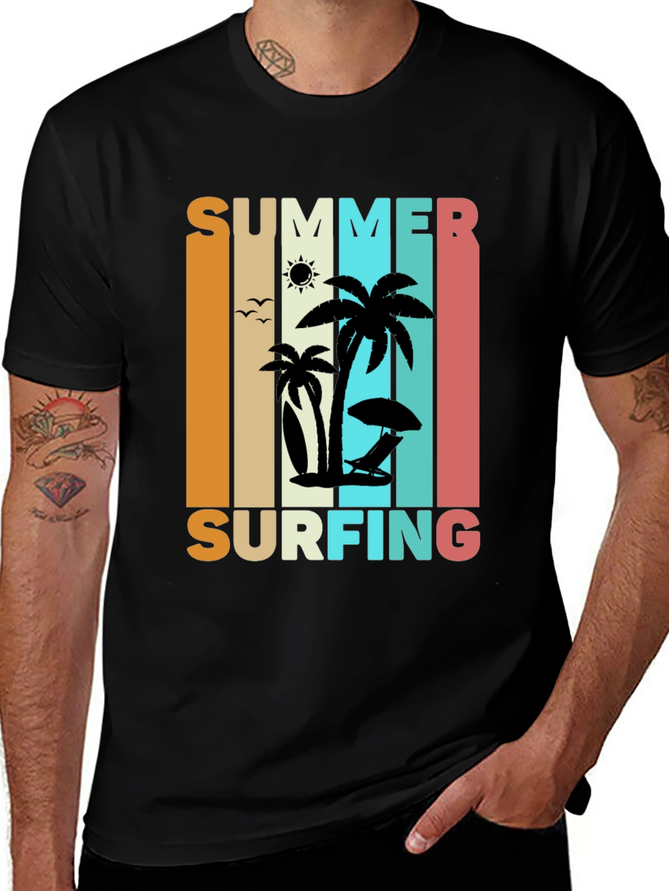 Variant 7 of Summer Surfing Retro T-Shirt