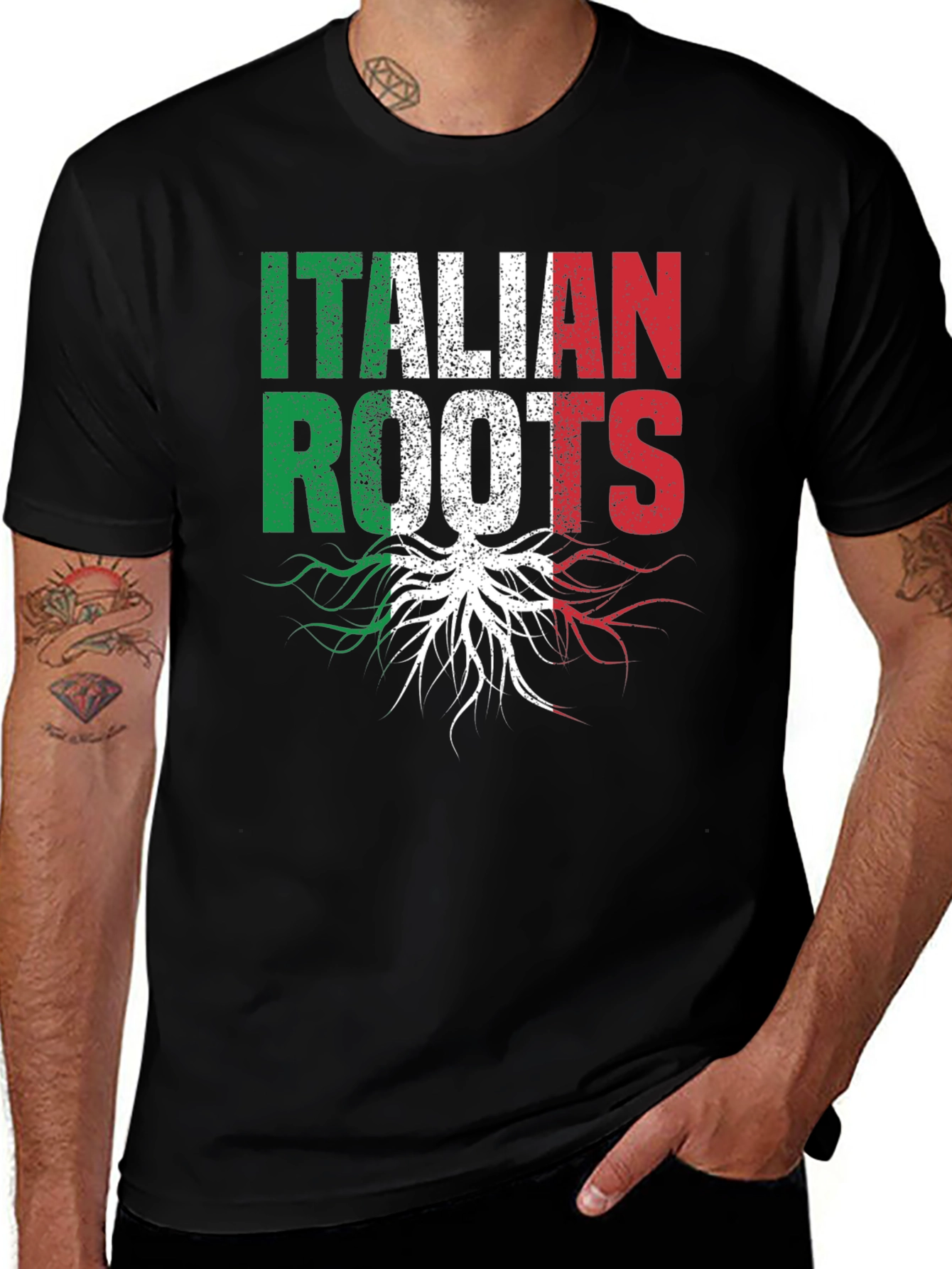 Italian Roots T-Shirt, Italy Flag Heritage Tee