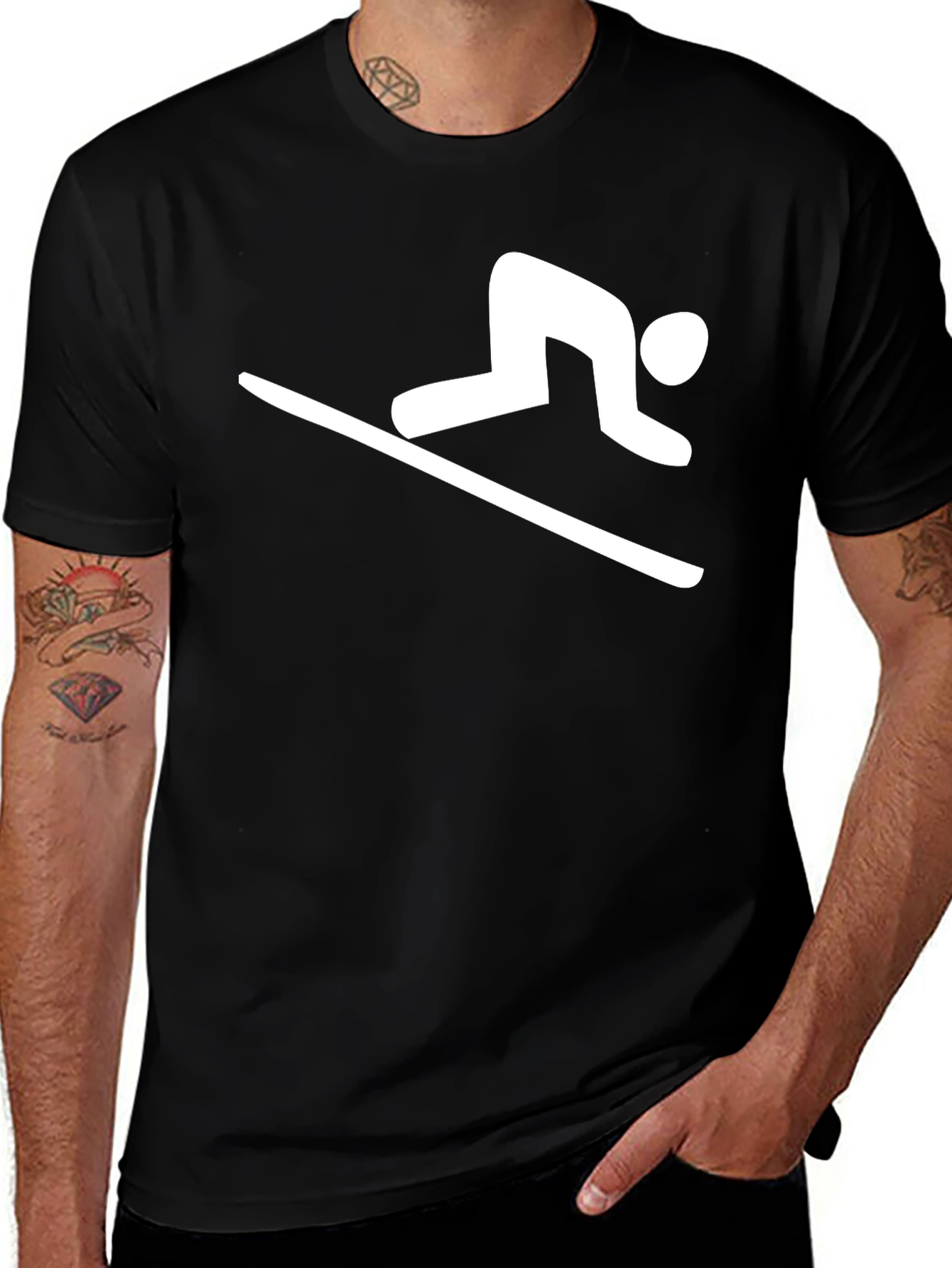 Variant 17 of Snowboarder Graphic Tee - Casual Style