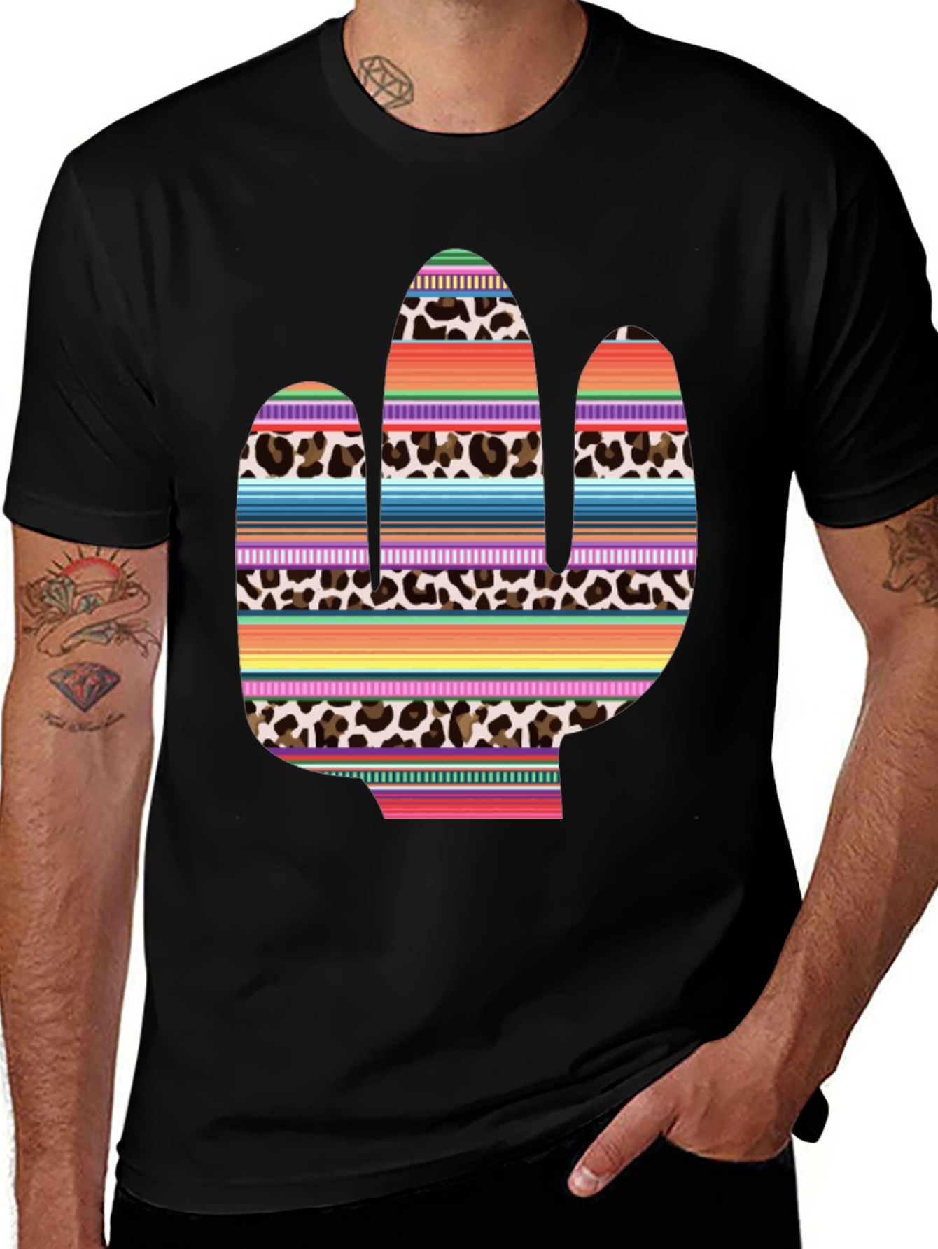 Variant 24 of Cactus Print Tee - Western Style