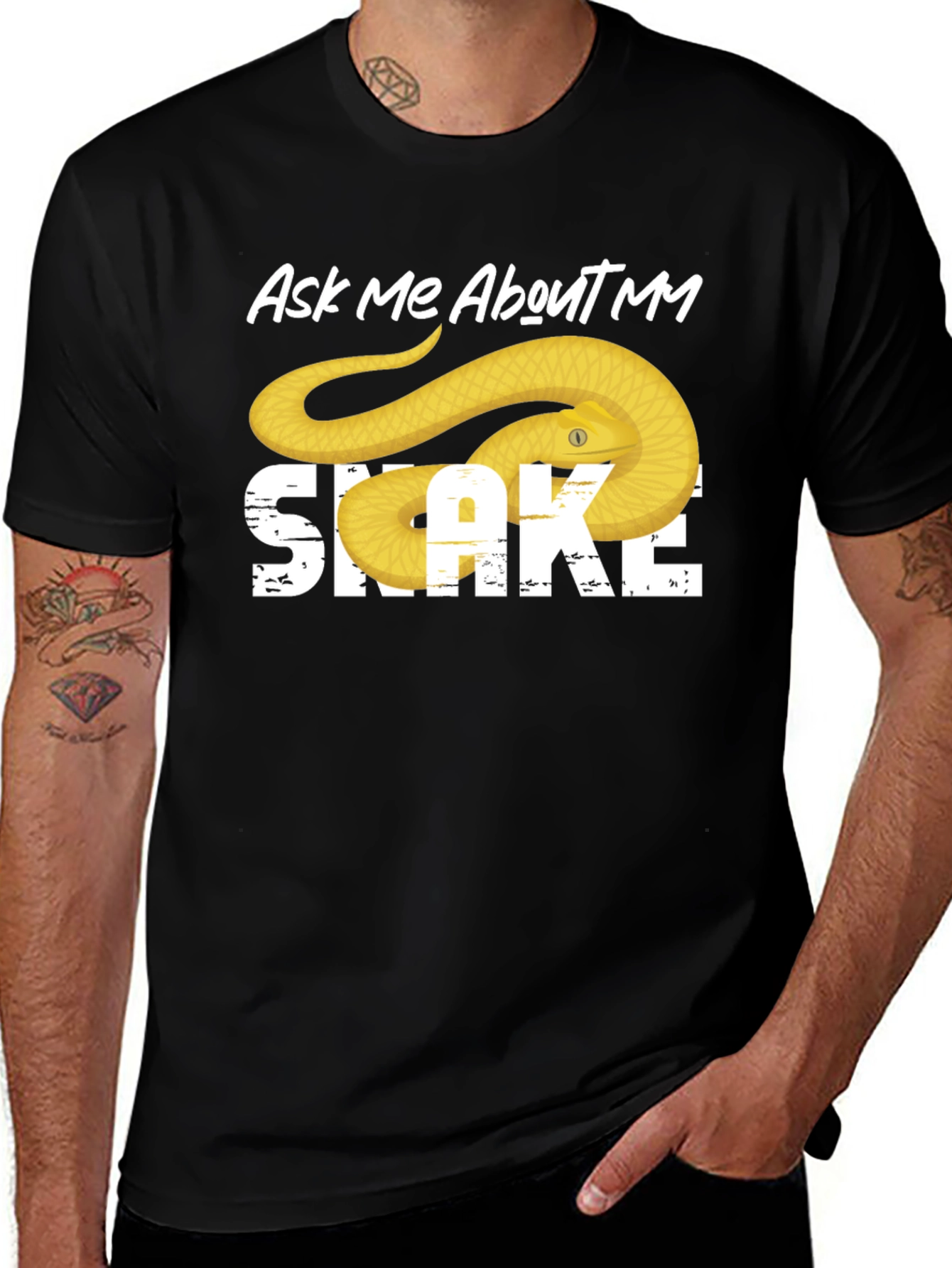 Variant 26 of Ask Me About My Snake T-Shirt - Reptile Lover Tee
