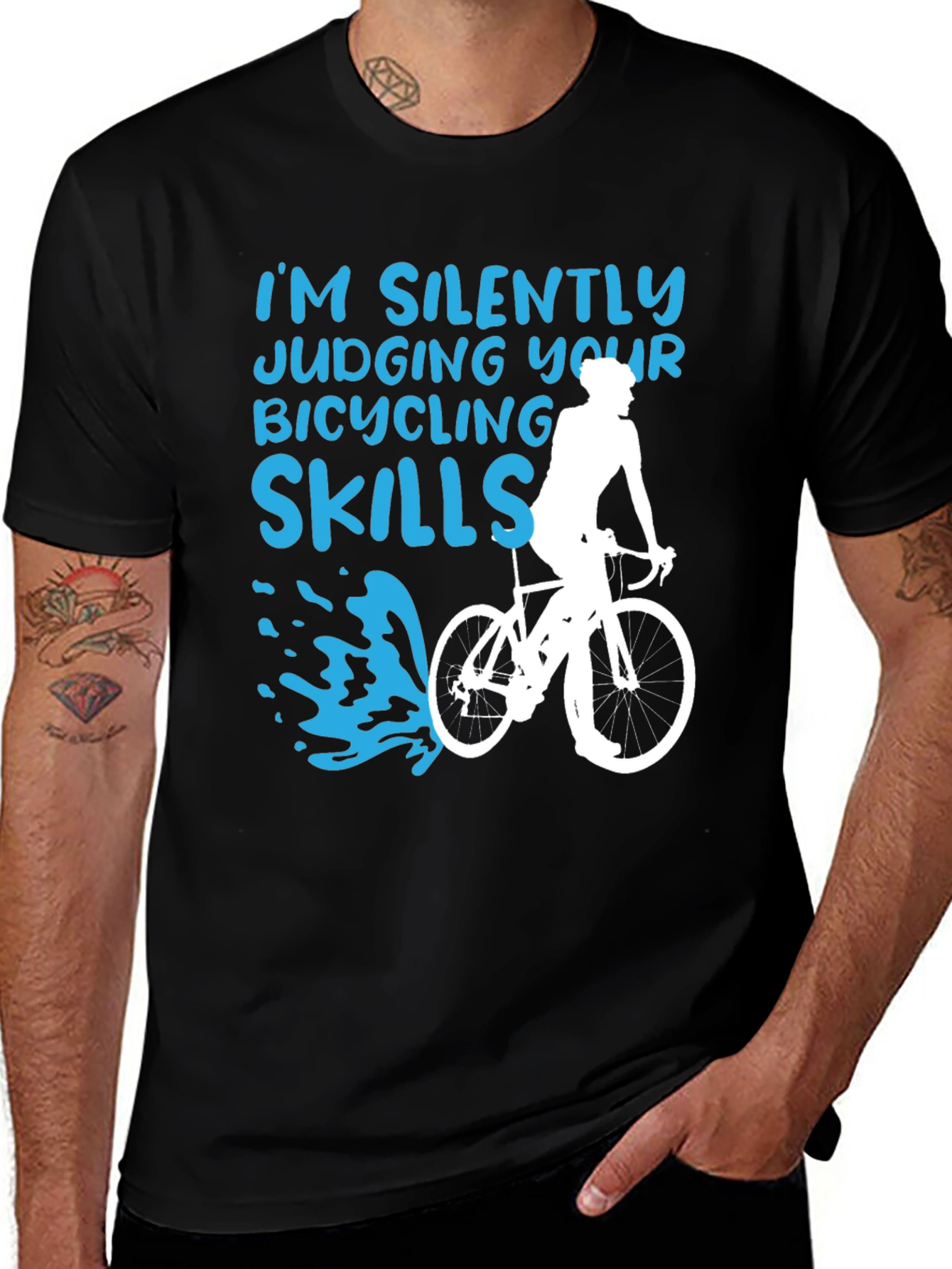 Variant 20 of Funny Bicycling Skills Graphic Tee