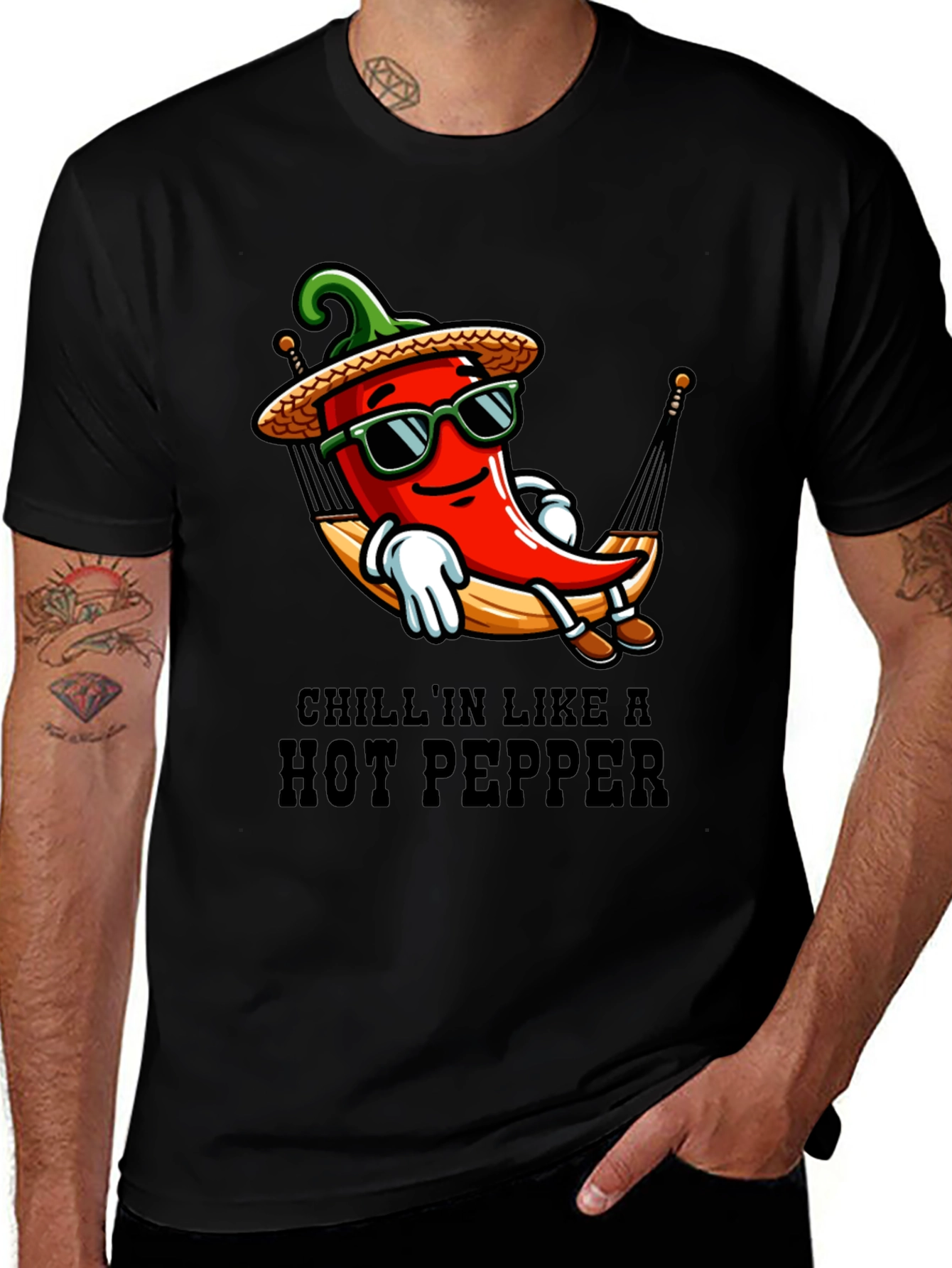 Chill'in Hot Pepper T-Shirt - Funny Graphic Tee