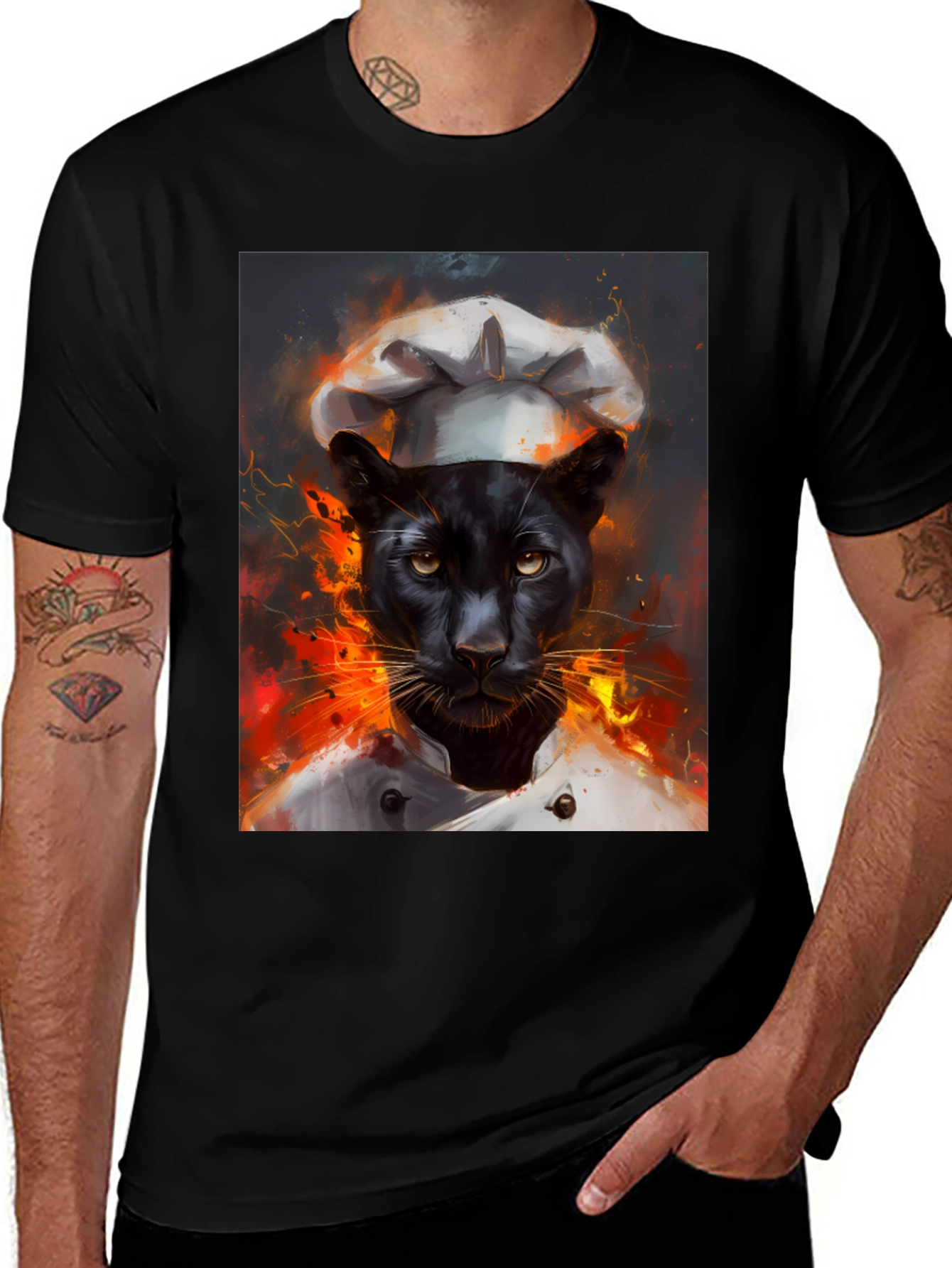 Variant 12 of Chef Panther Graphic T-Shirt