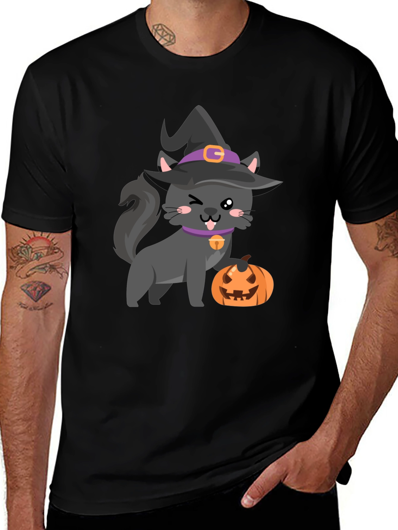 Variant 25 of Halloween Cat Pumpkin T-Shirt