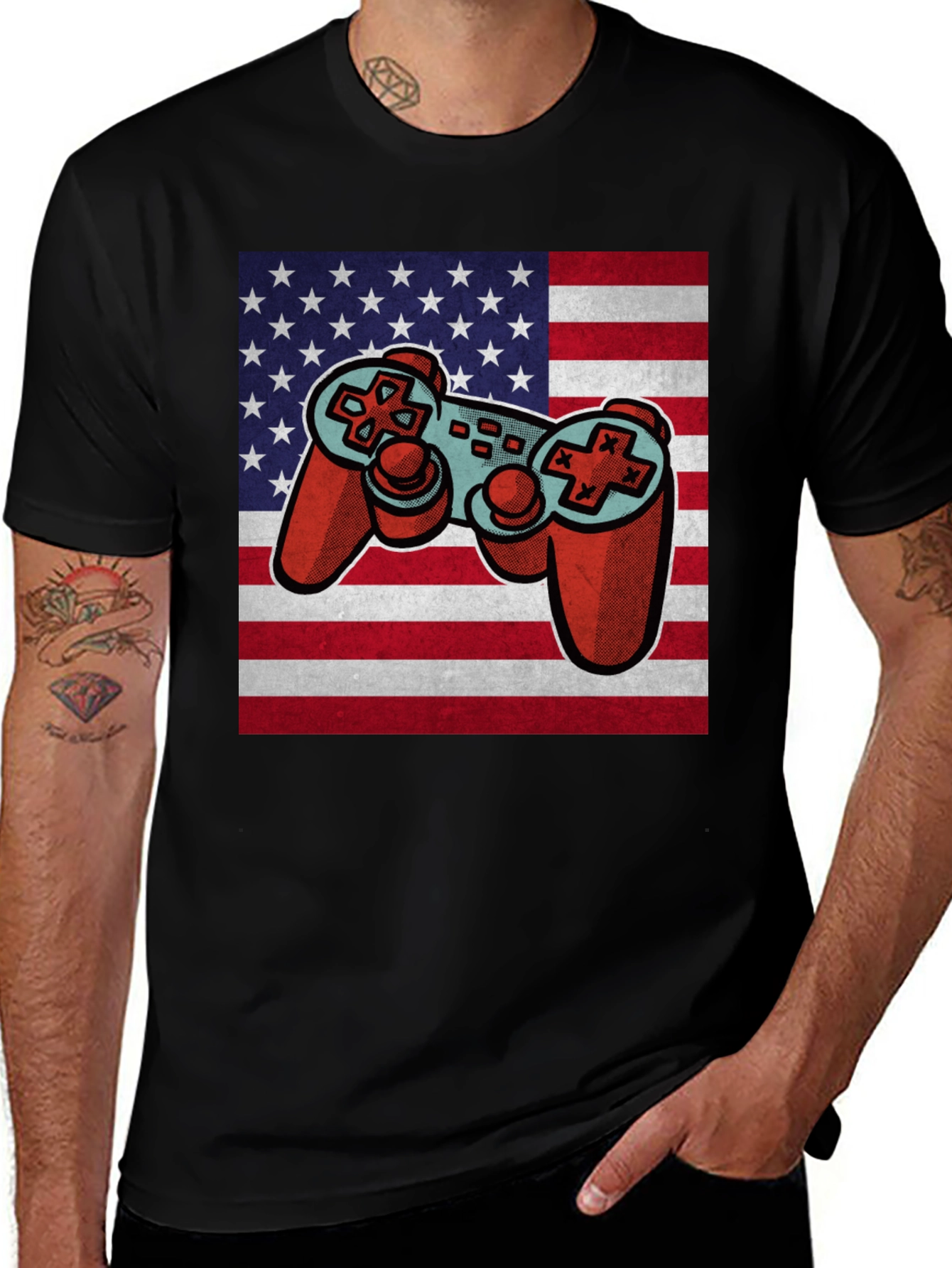 Gaming USA Flag T-Shirt