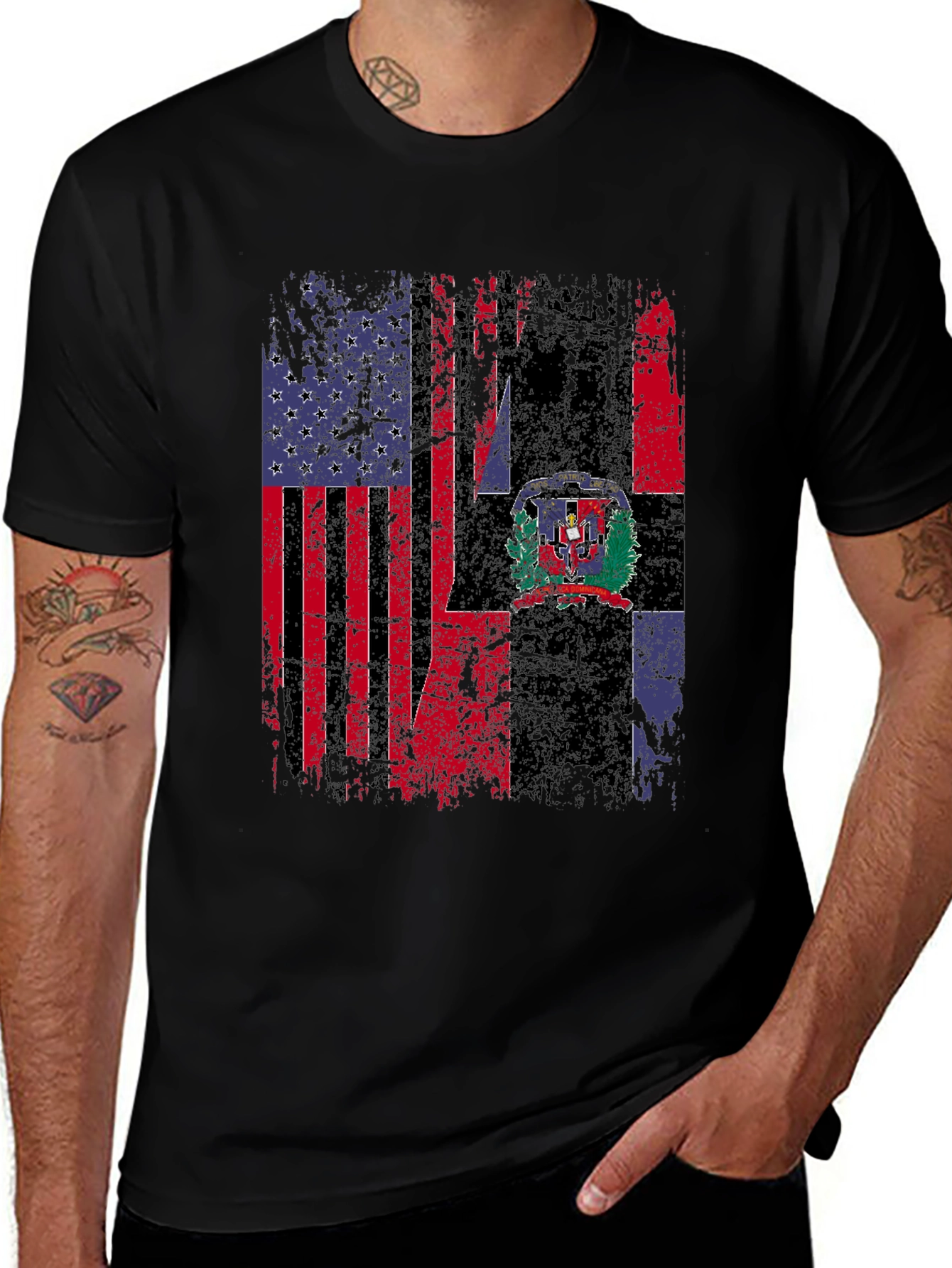 USA Dominican Flag T-Shirt