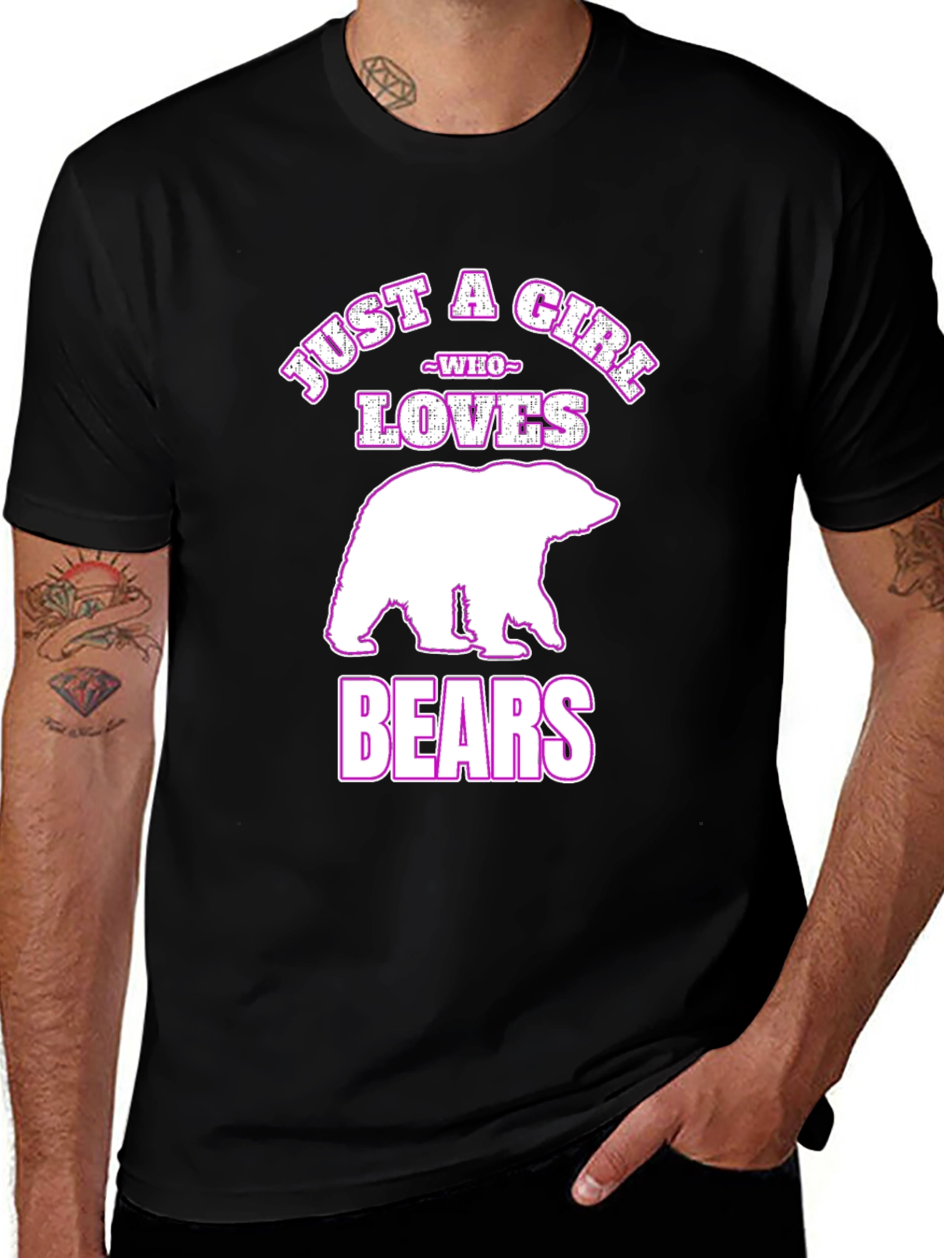Variant 18 of Just A Girl Who Loves Bears Black T-Shirt