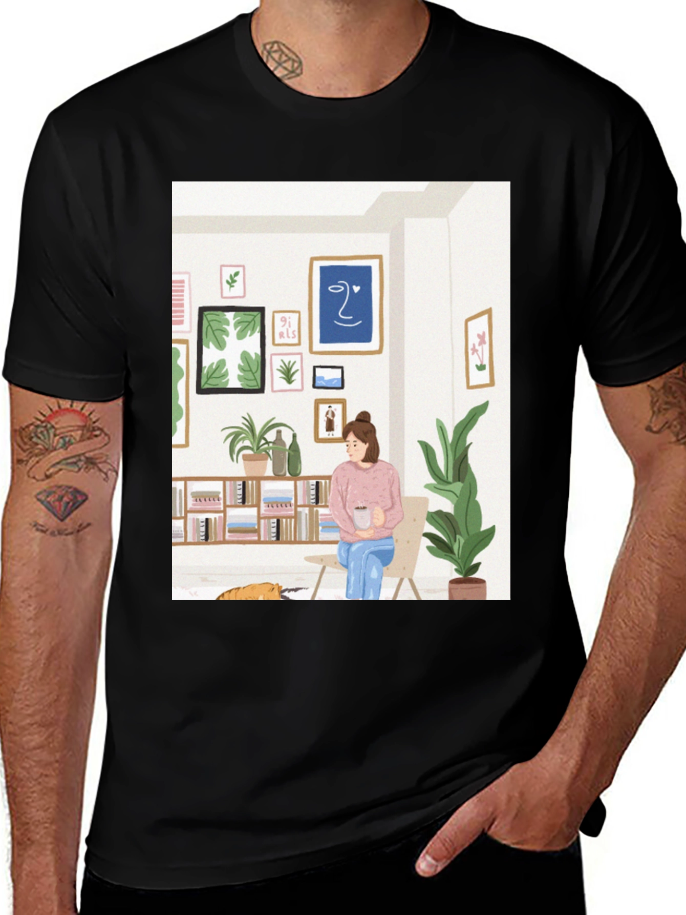 Variant 20 of Artistic Woman in Room T-Shirt