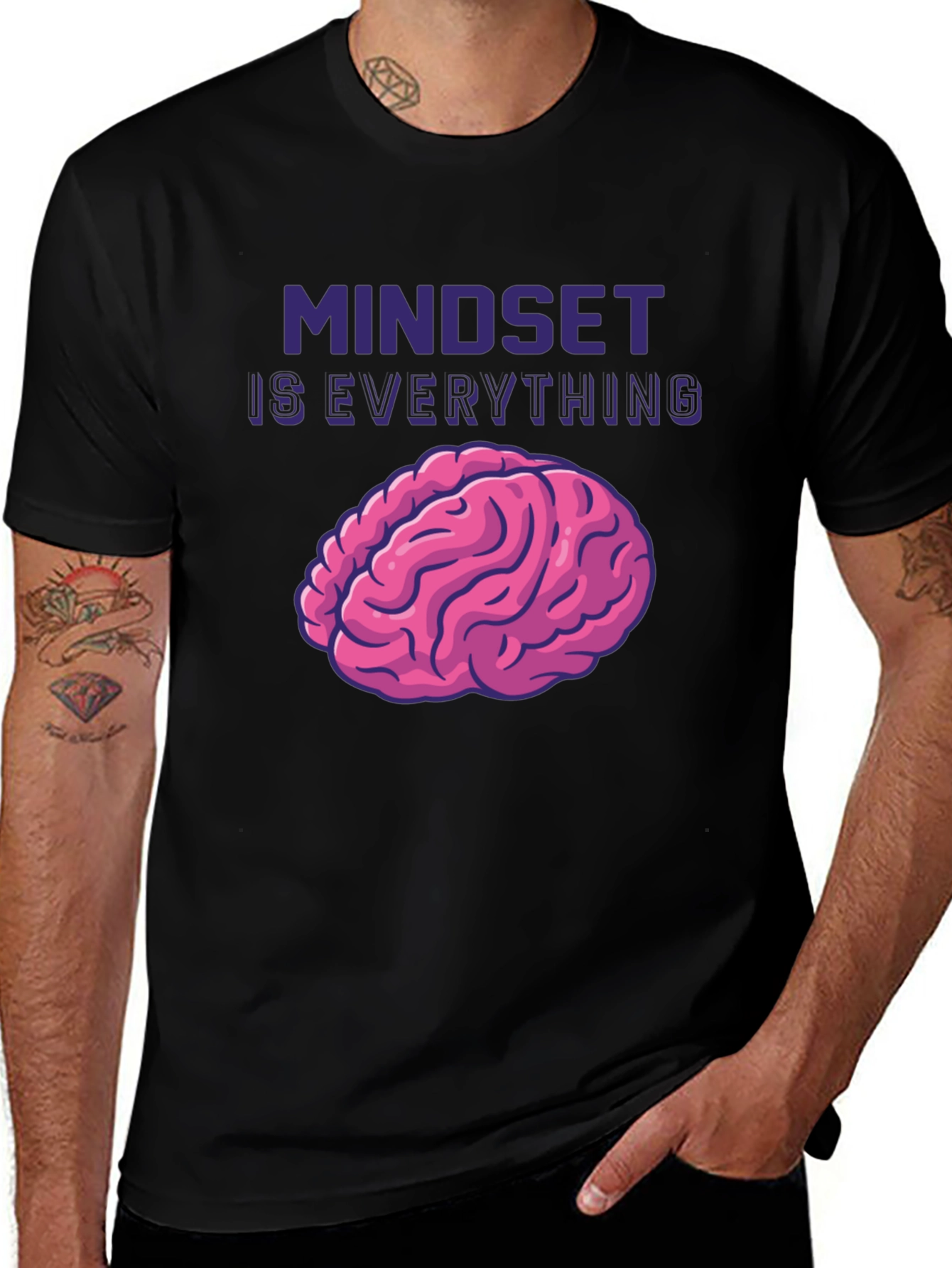 Variant 22 of Mindset is Everything Graphic Tee - Brain Design
