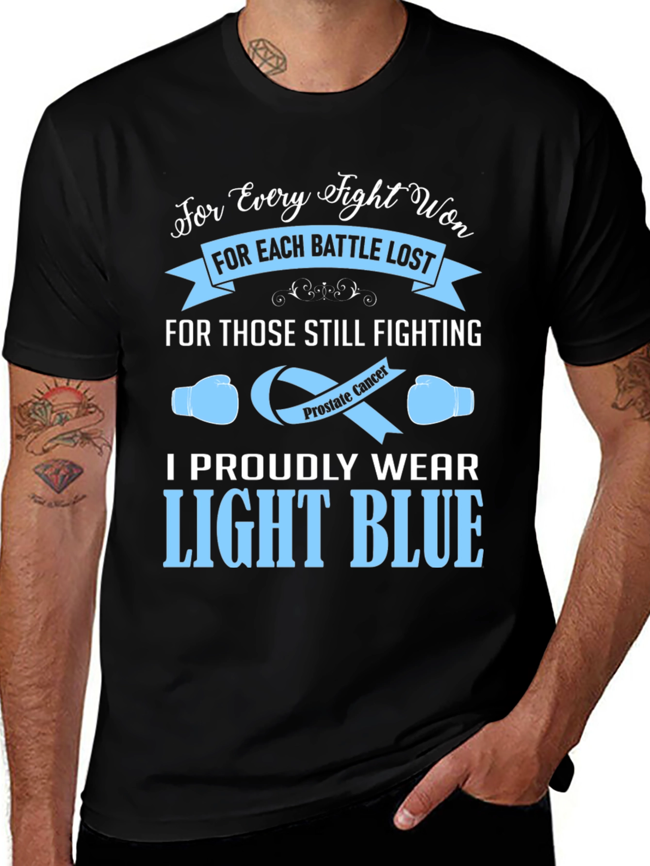 Prostate Cancer Awareness T-Shirt - Light Blue Pride