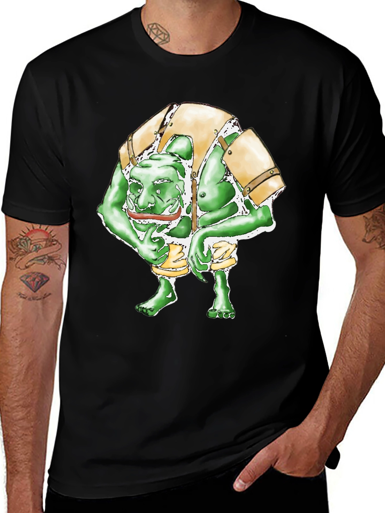 Variant 13 of Funny Green Cartoon Troll T-Shirt