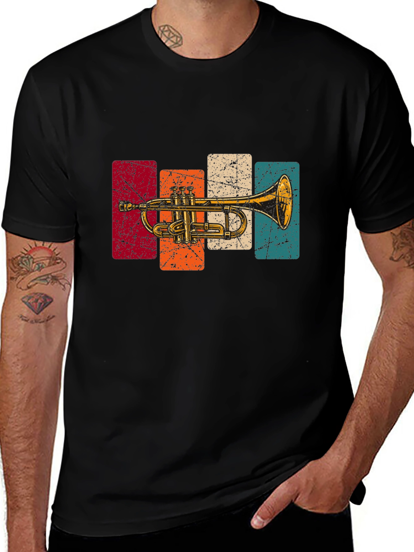 Variant 30 of Vintage Trumpet Graphic Tee - Retro Style