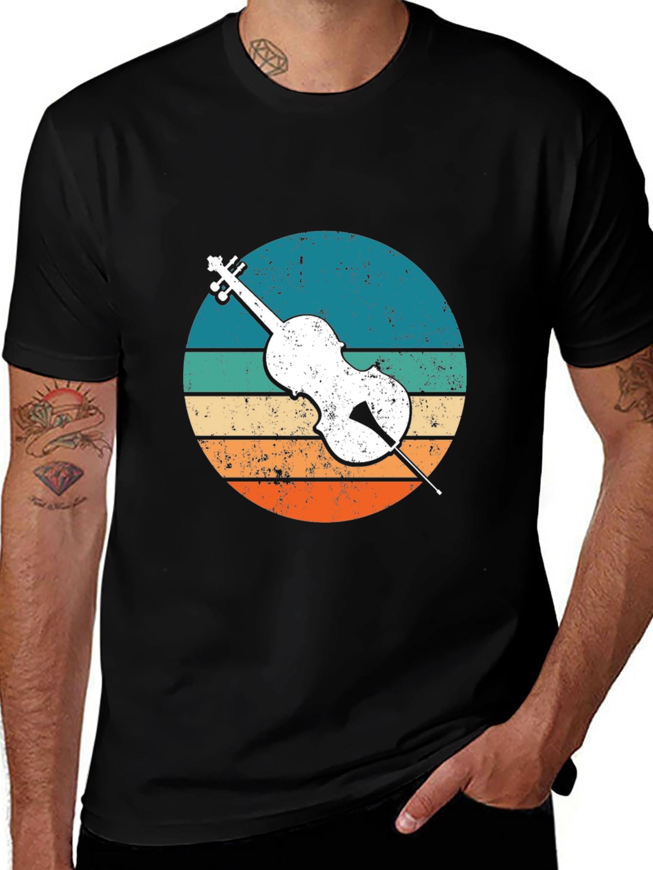 Variant 9 of Retro Cello T-Shirt | Vintage Music Tee