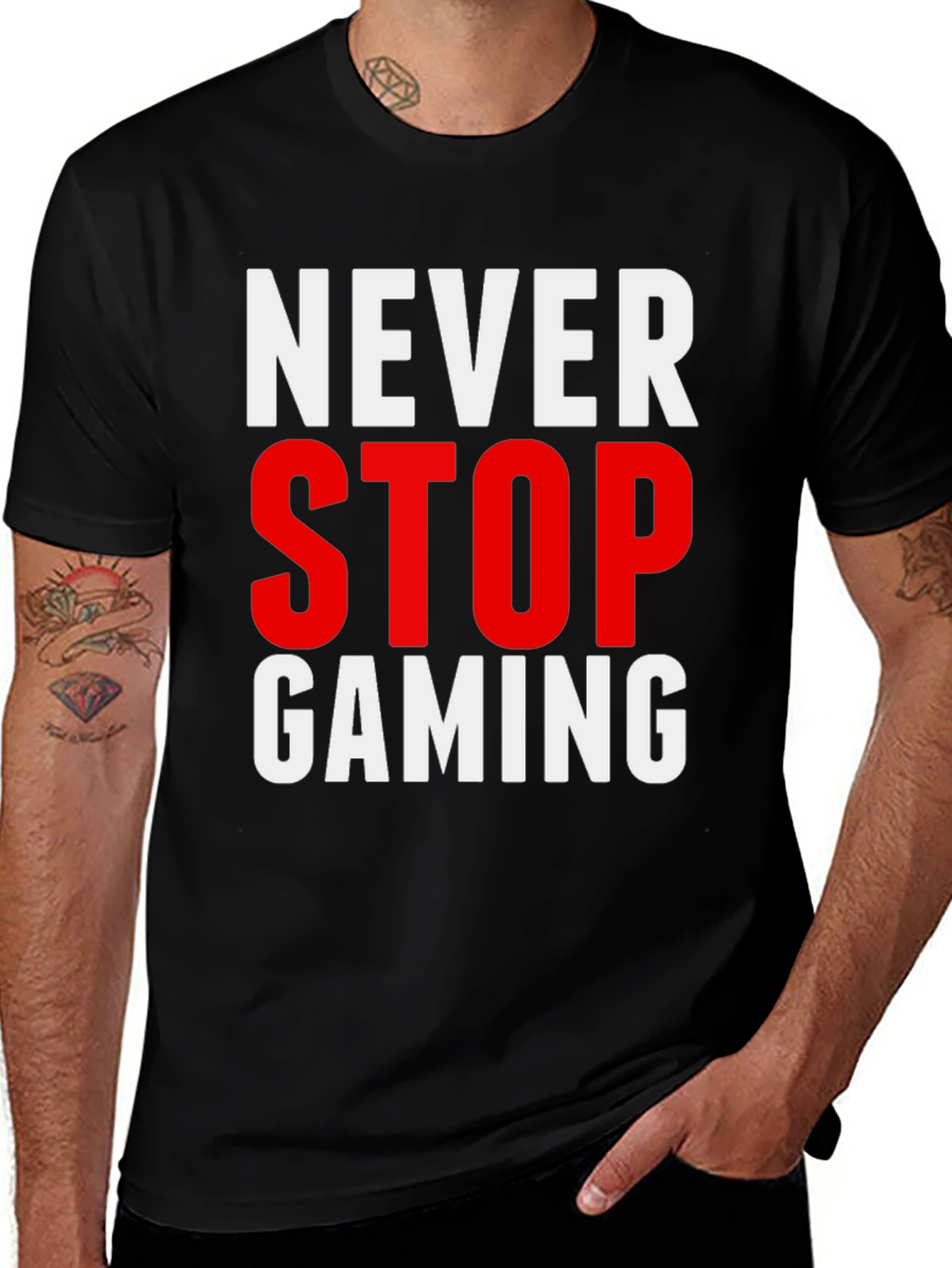 Variant 11 of Never Stop Gaming T-Shirt