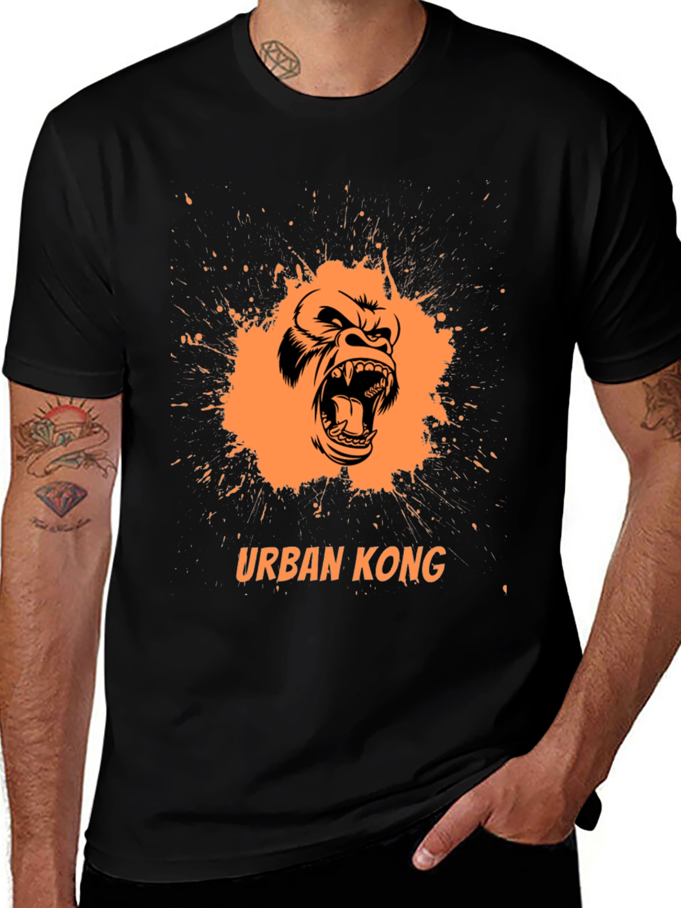 Variant 4 of Urban Kong Graphic T-Shirt - Black