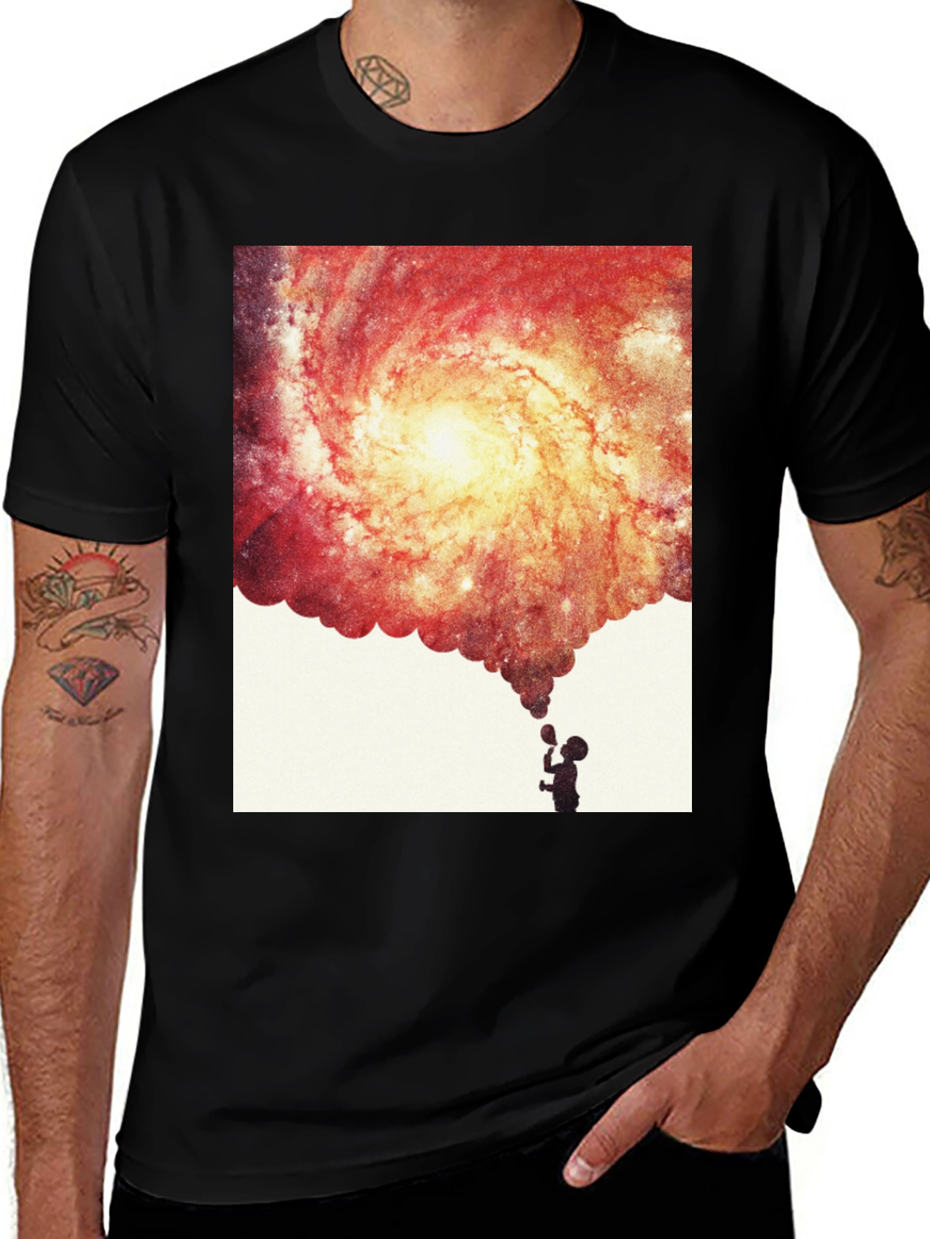 Variant 16 of Galaxy Bubble T-Shirt - Unique Graphic Tee