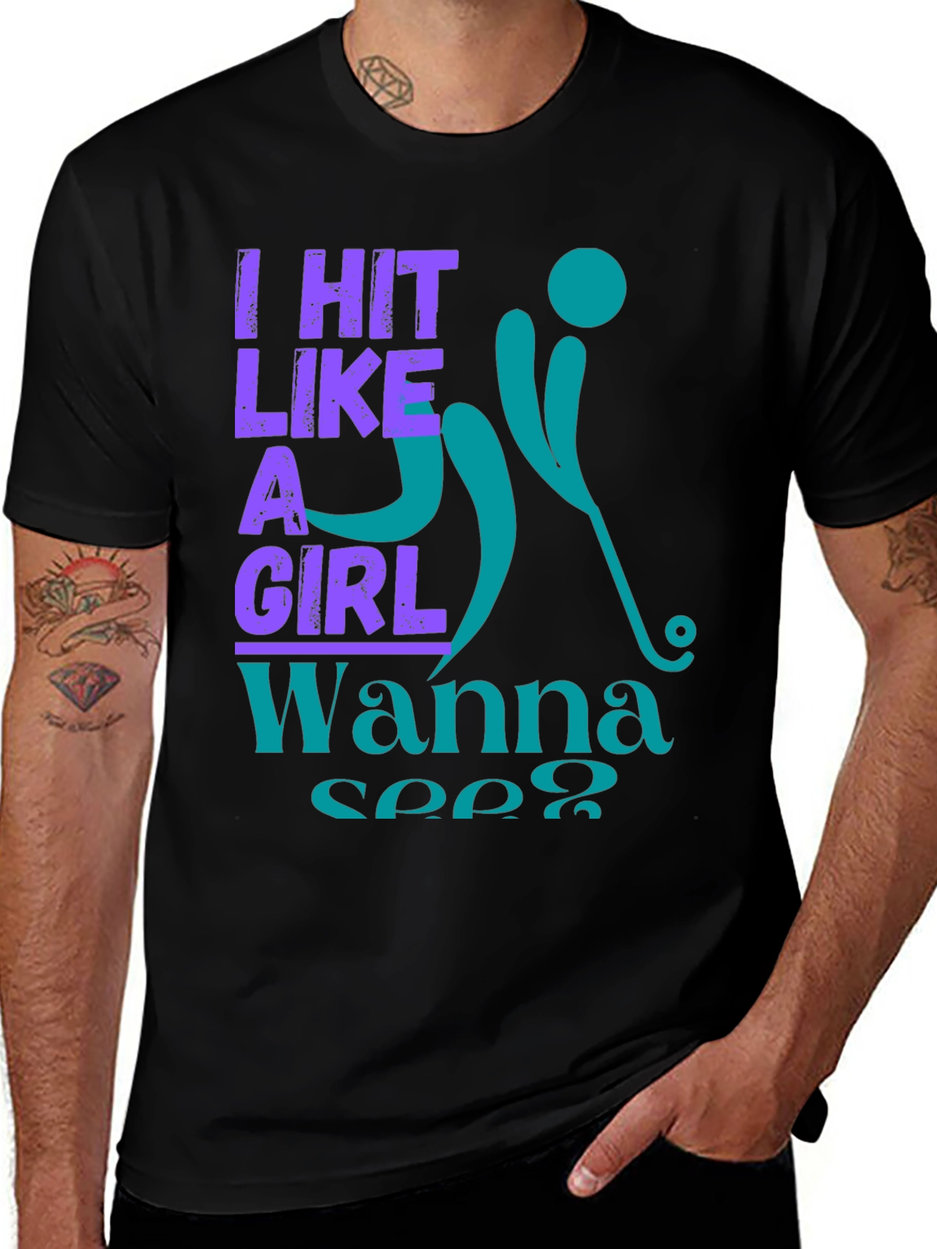 Variant 25 of I Hit Like A Girl Graphic Tee