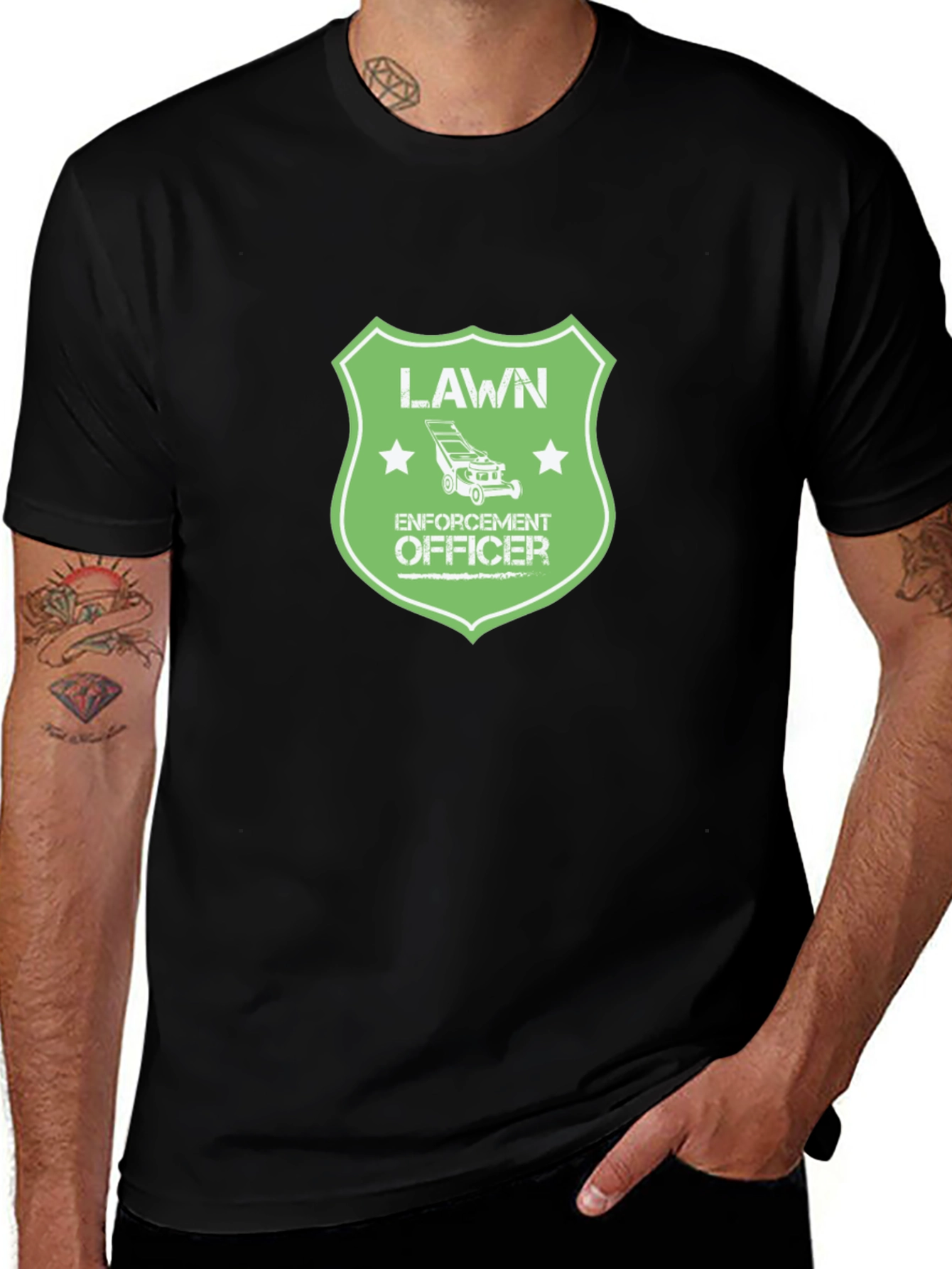 Variant 2 of Lawn Enforcement Officer T-Shirt - Funny Gardening Tee