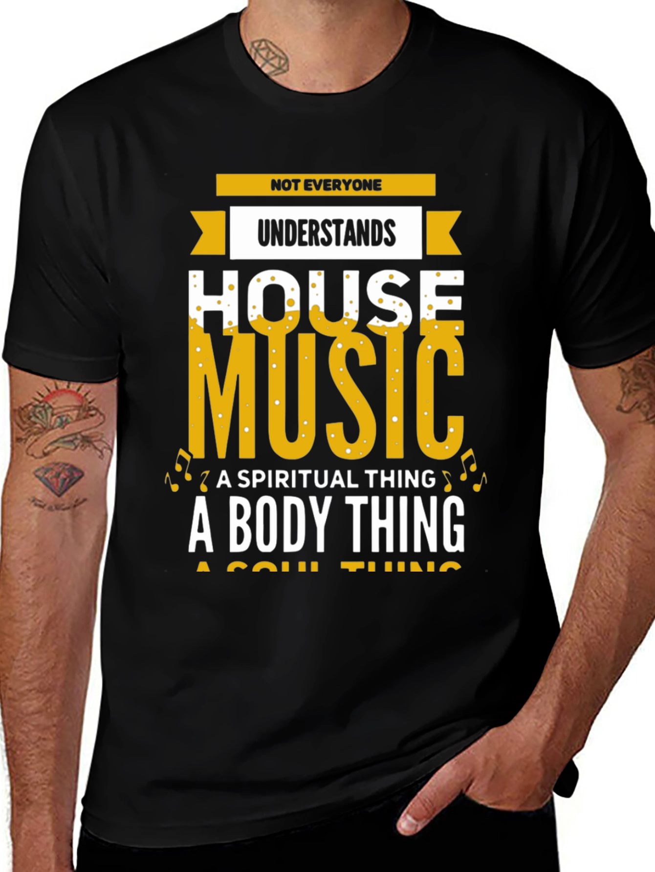 Variant 3 of House Music T-Shirt: Spiritual, Body, Soul