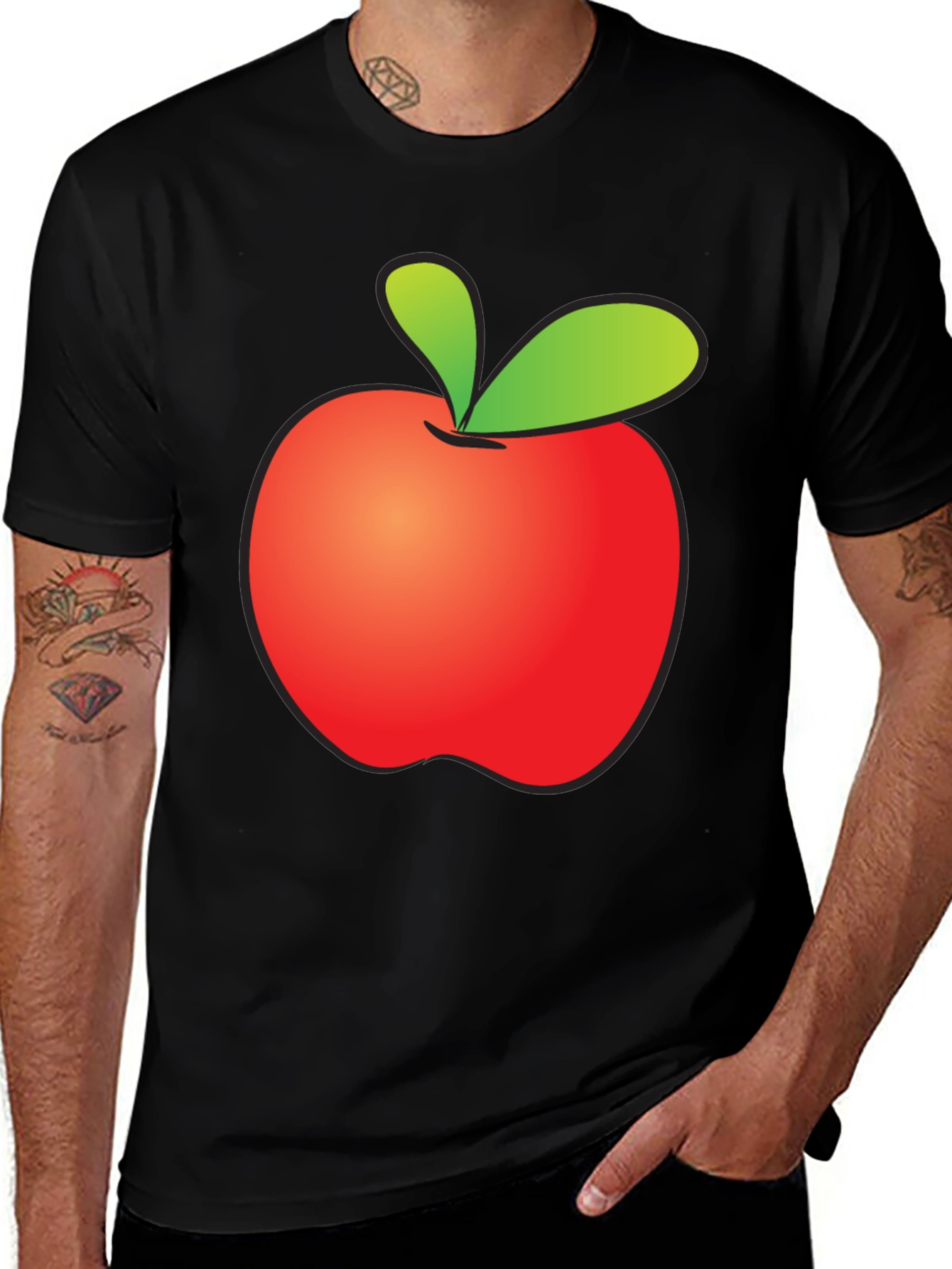 Variant 28 of Apple Graphic T-Shirt - Fun Casual Wear
