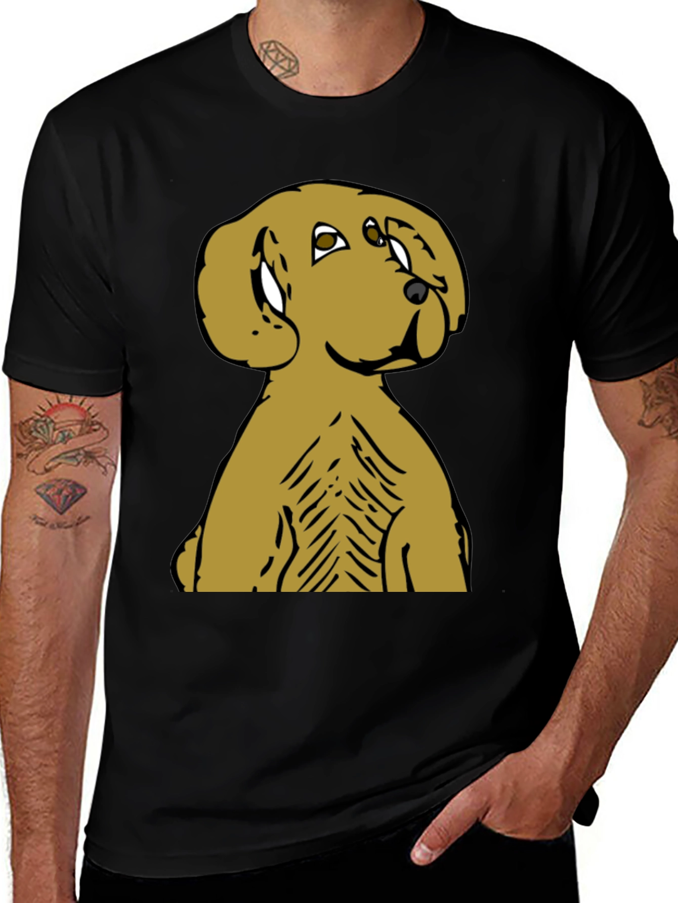 Variant 4 of Dog Graphic Tee - Cute Cartoon Dog Shirt
