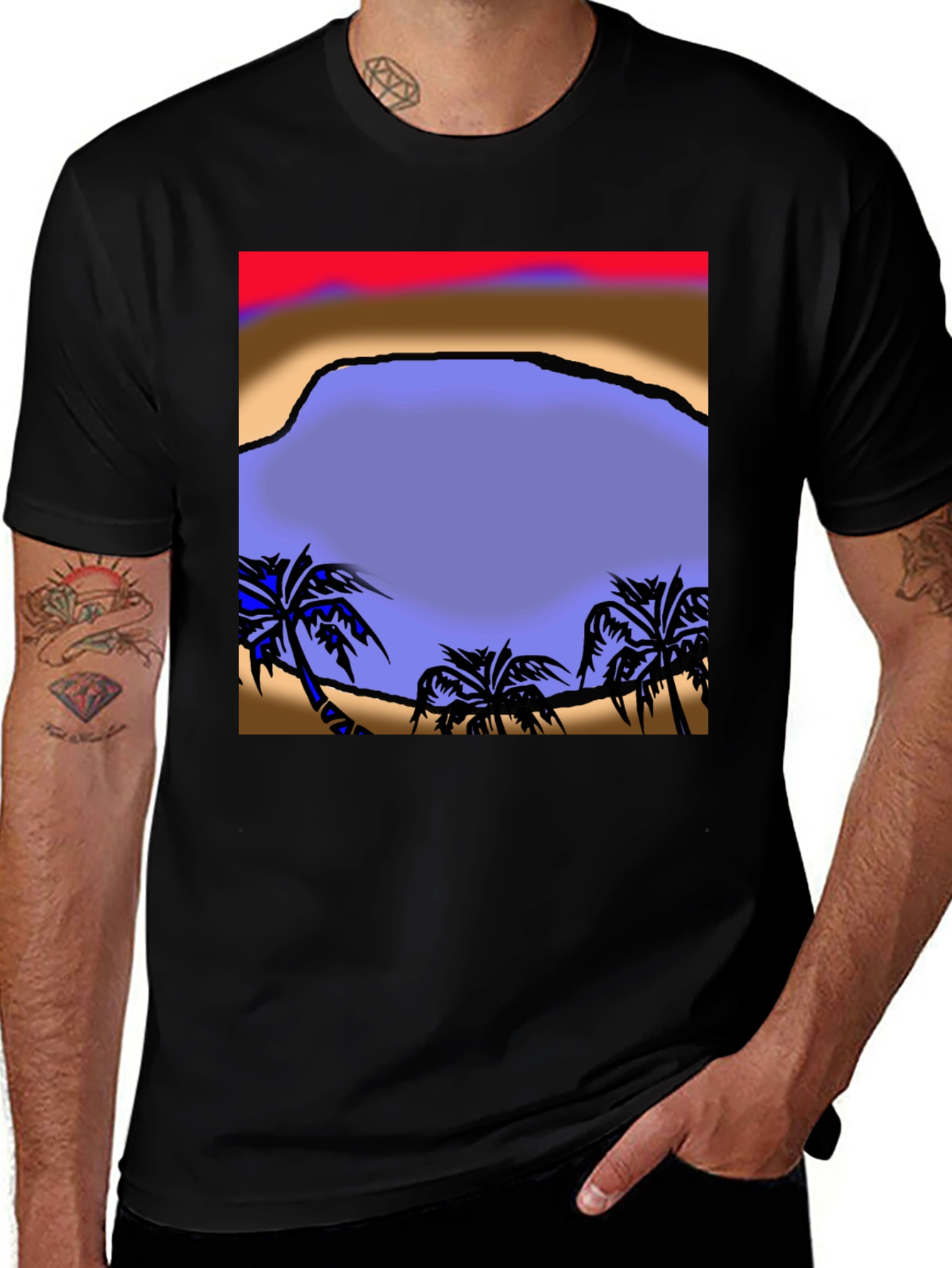Variant 28 of Tropical Beach Graphic T-Shirt