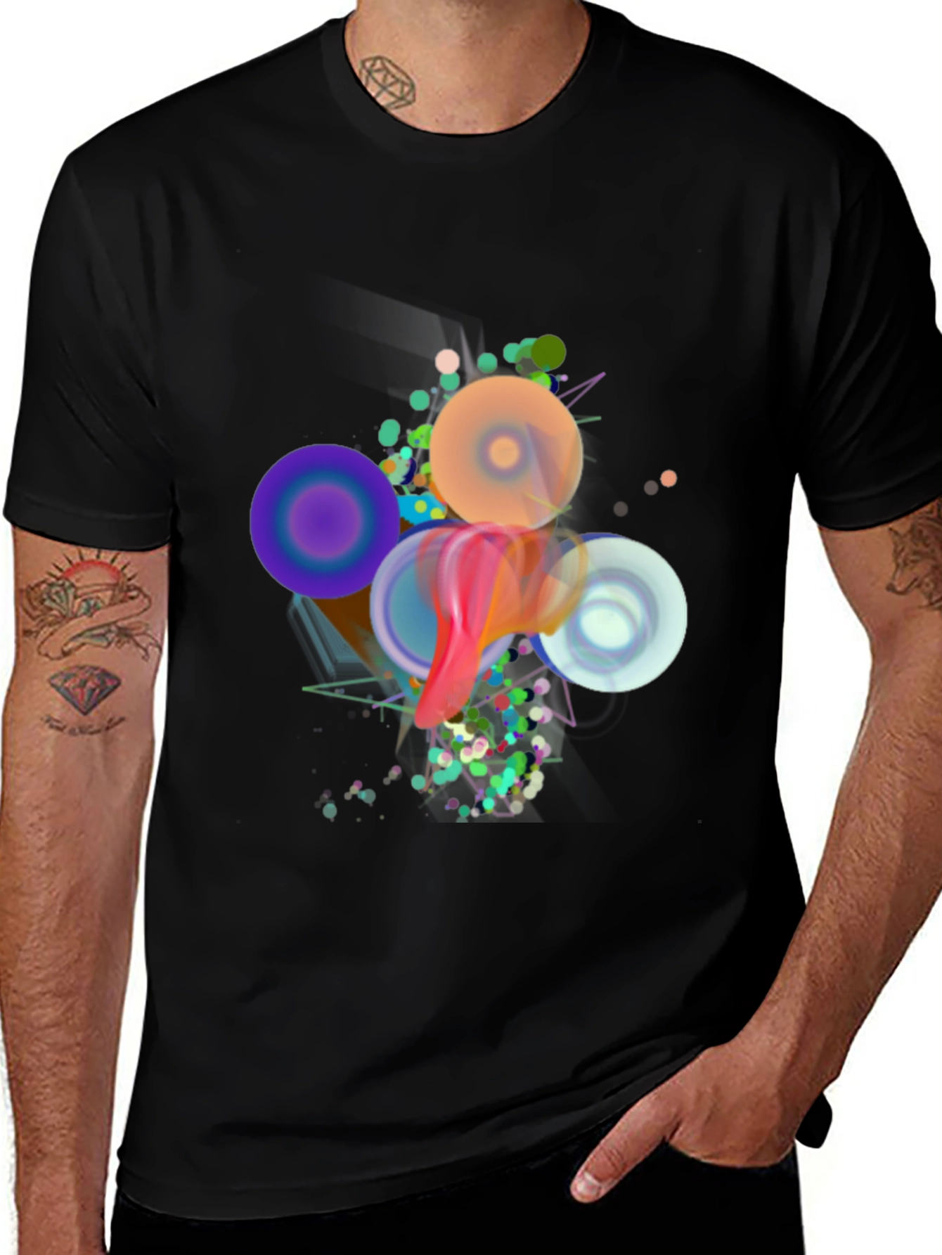Variant 25 of Abstract Art Black T-Shirt