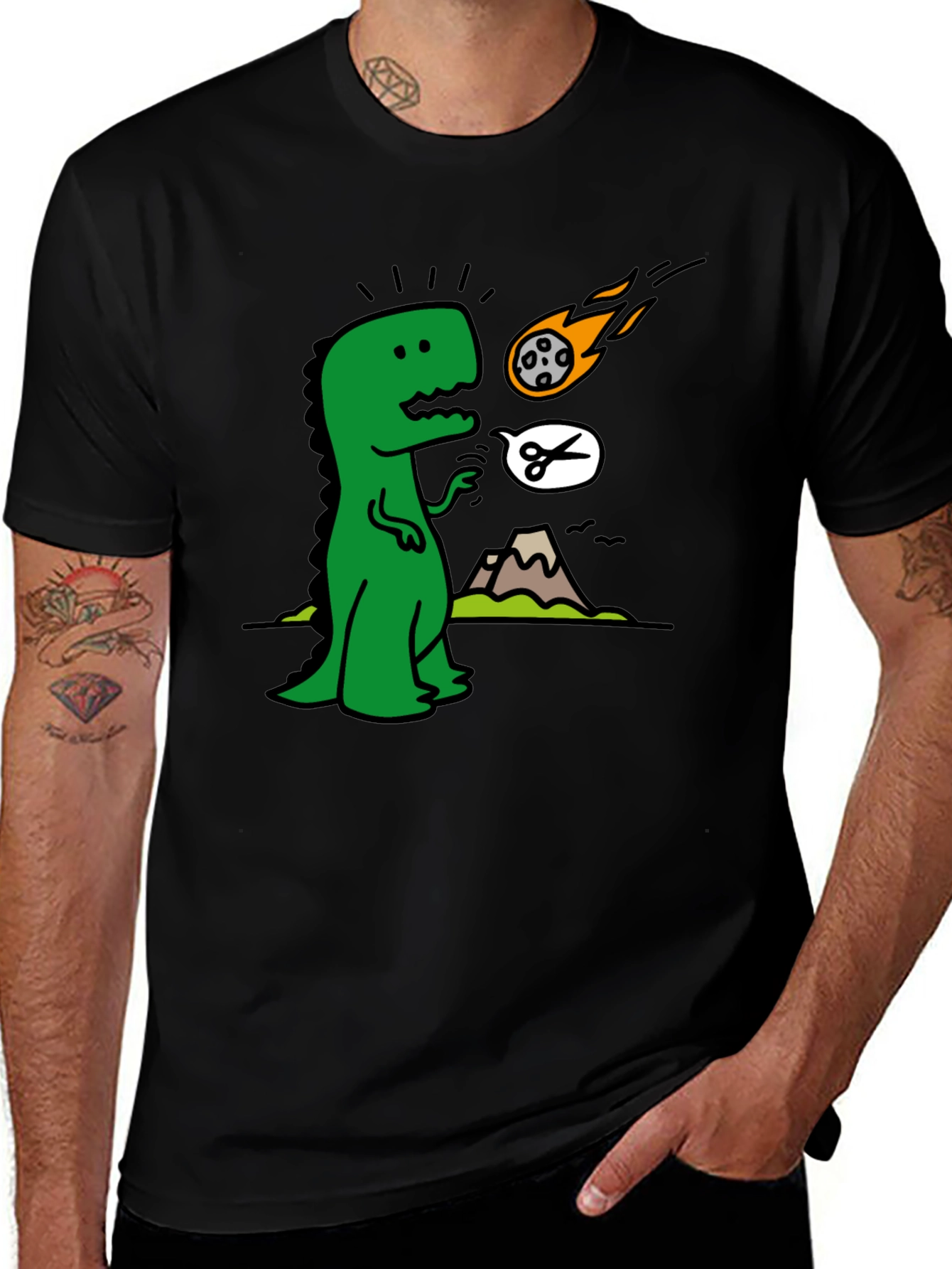 Variant 6 of Dino Scissors Meteor T-Shirt