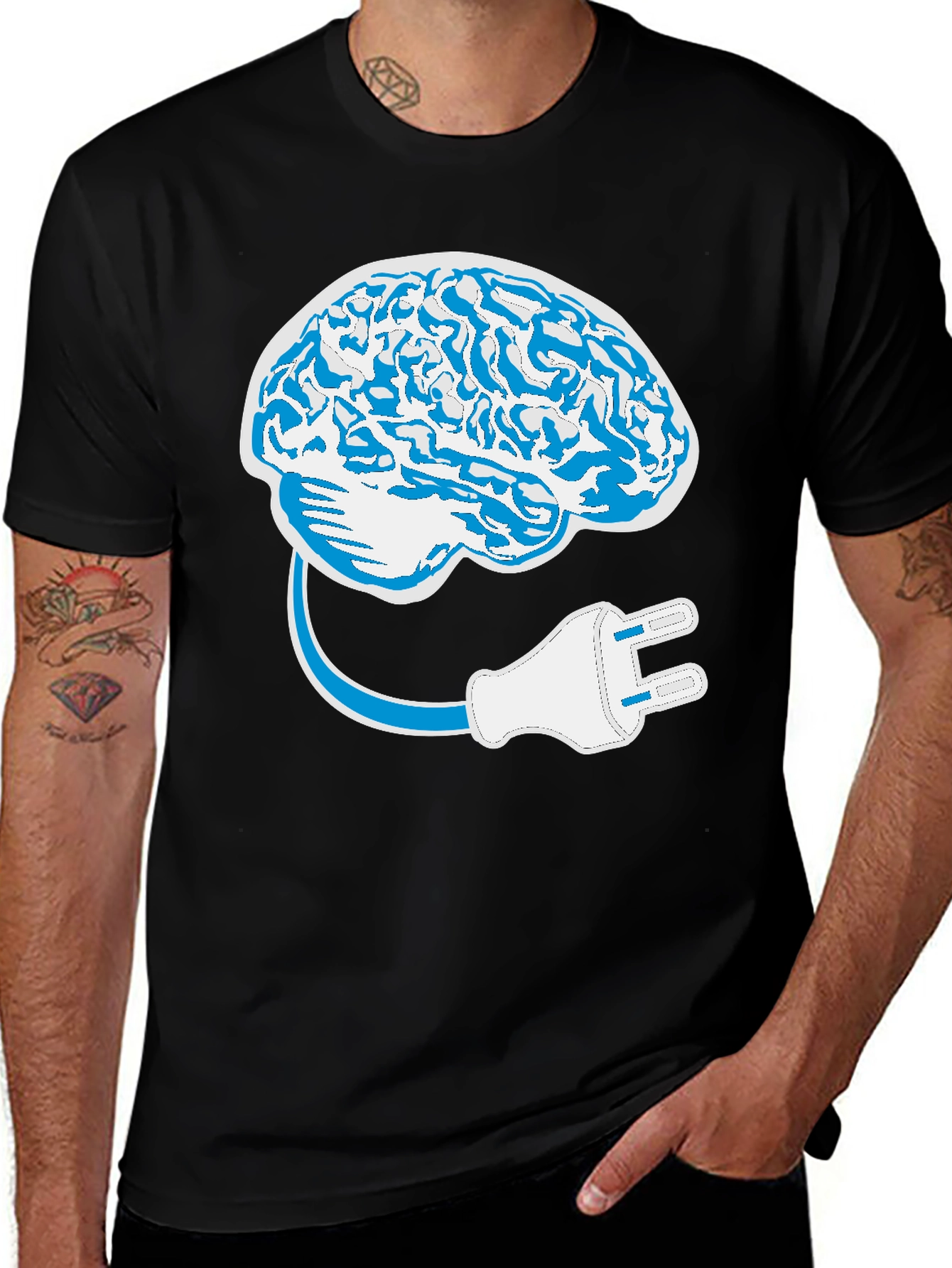 Variant 5 of Brain Power Up T-Shirt - Intelligent Design Tee